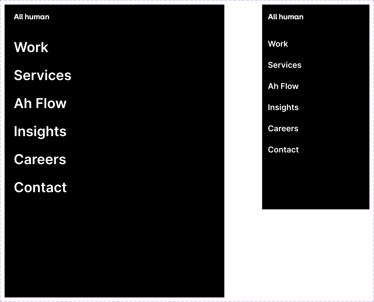 Small Device Menu