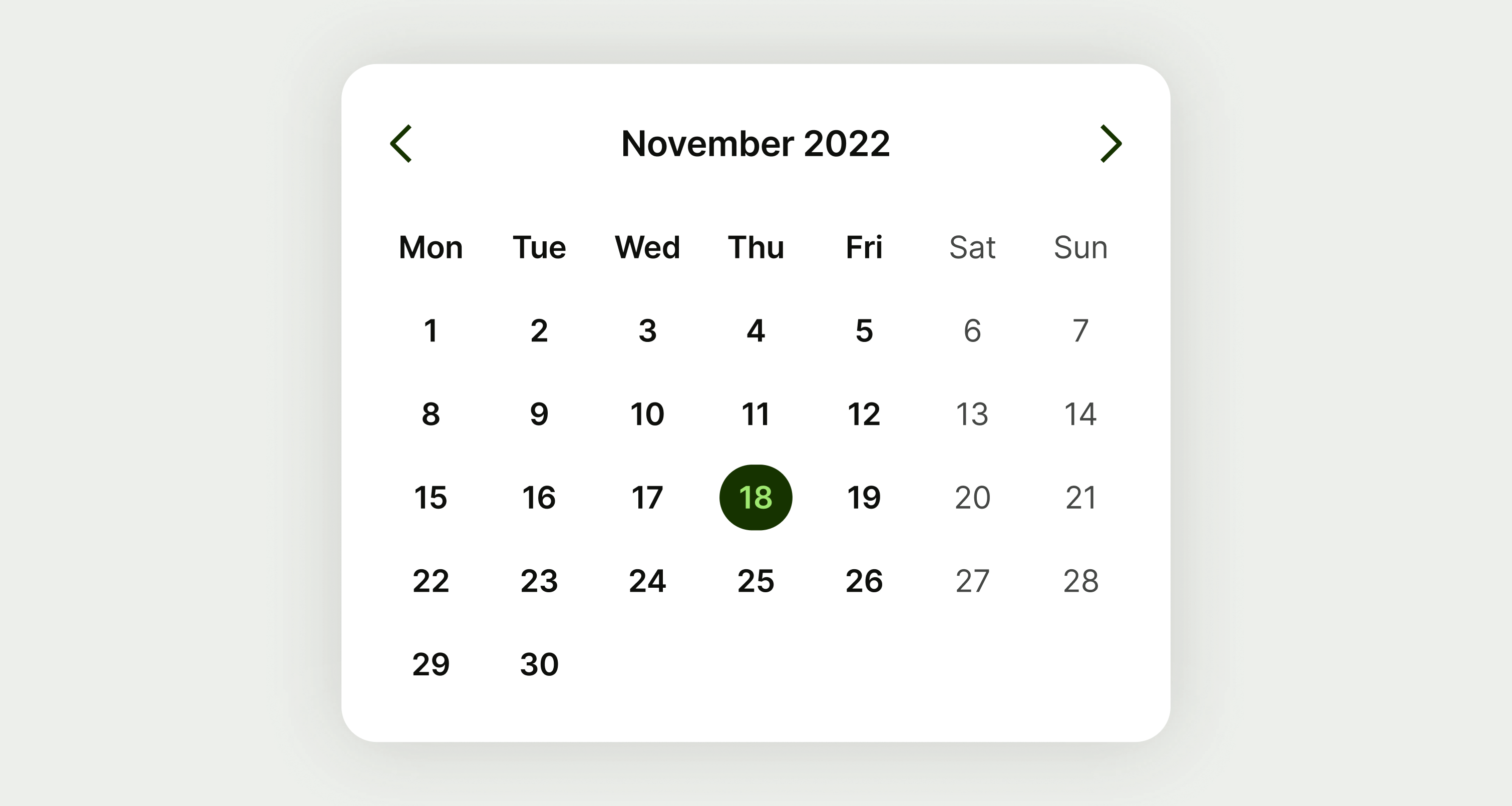 Date picker component
