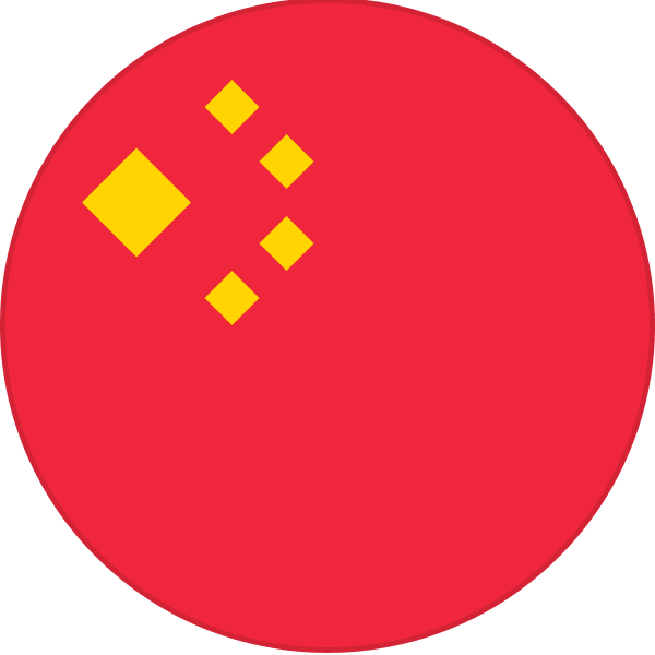 The Chinese flag.