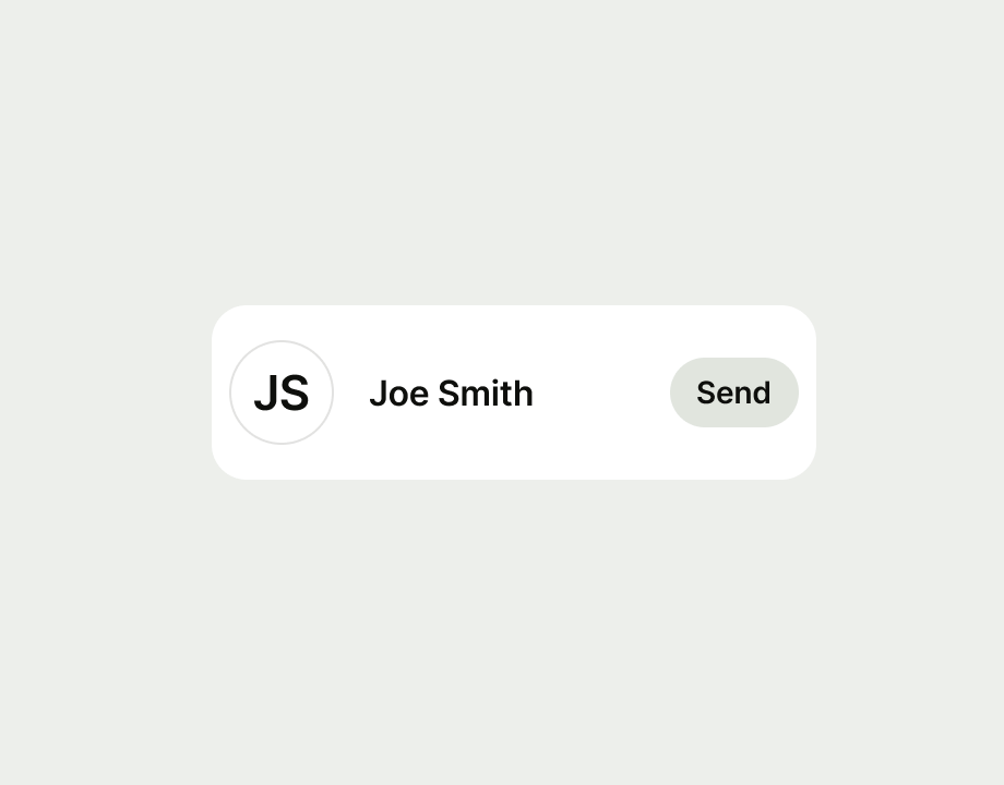A button item used to Send