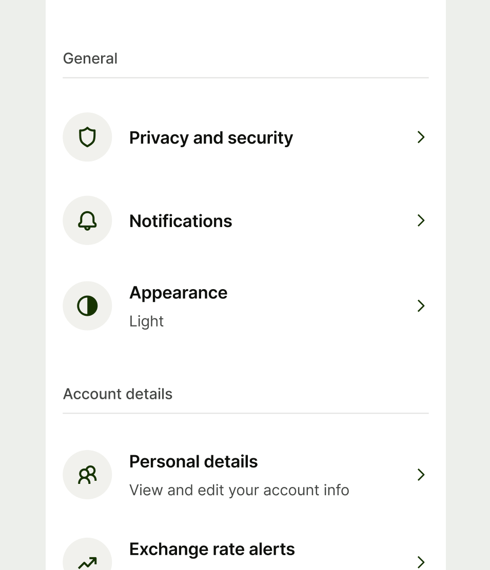 Interactive avatar on list item