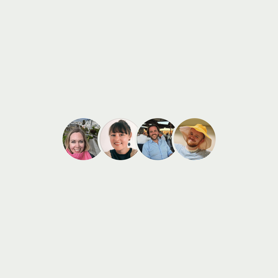 Four avatars stacked horizontally