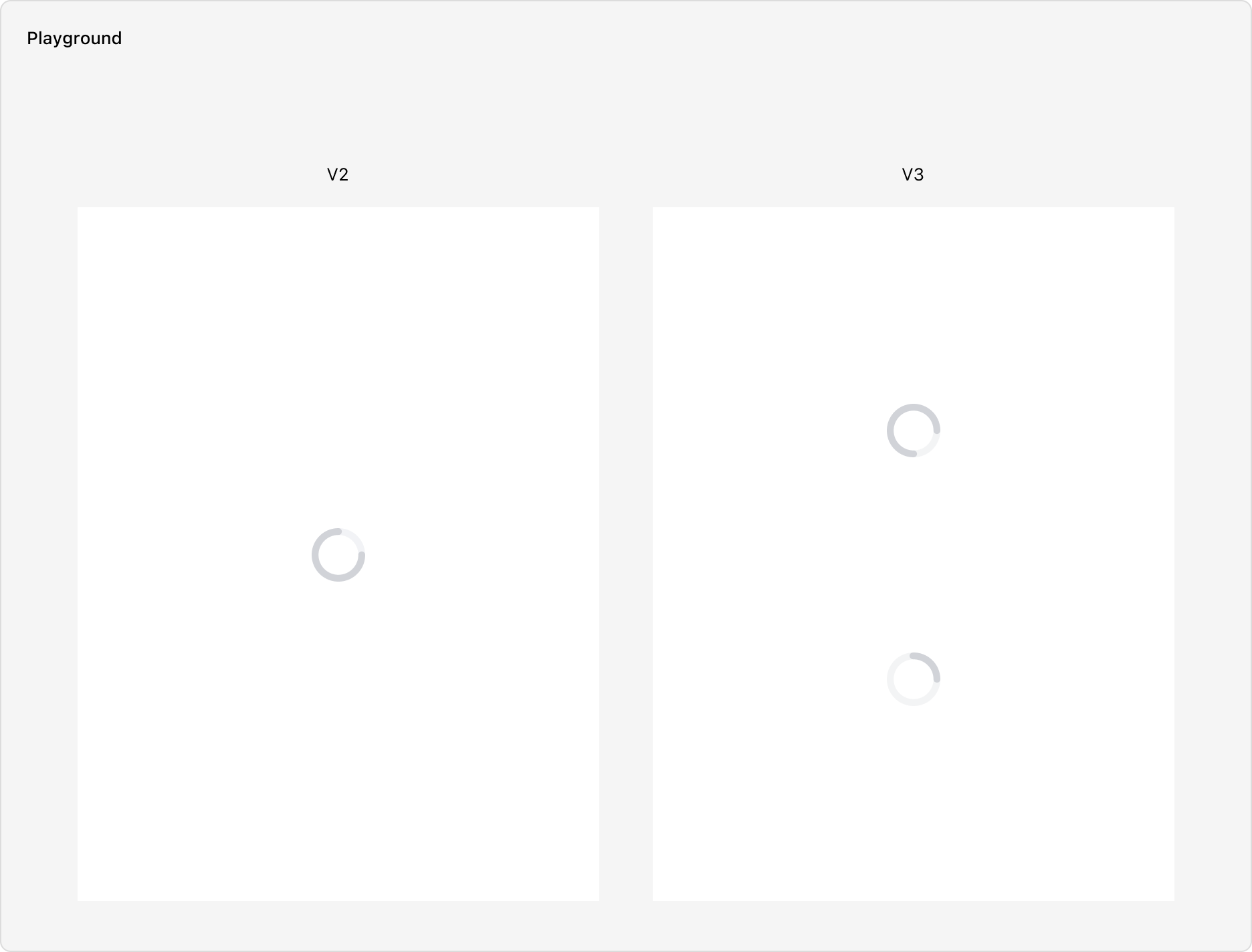 Progress Circle V2와 V3 비교