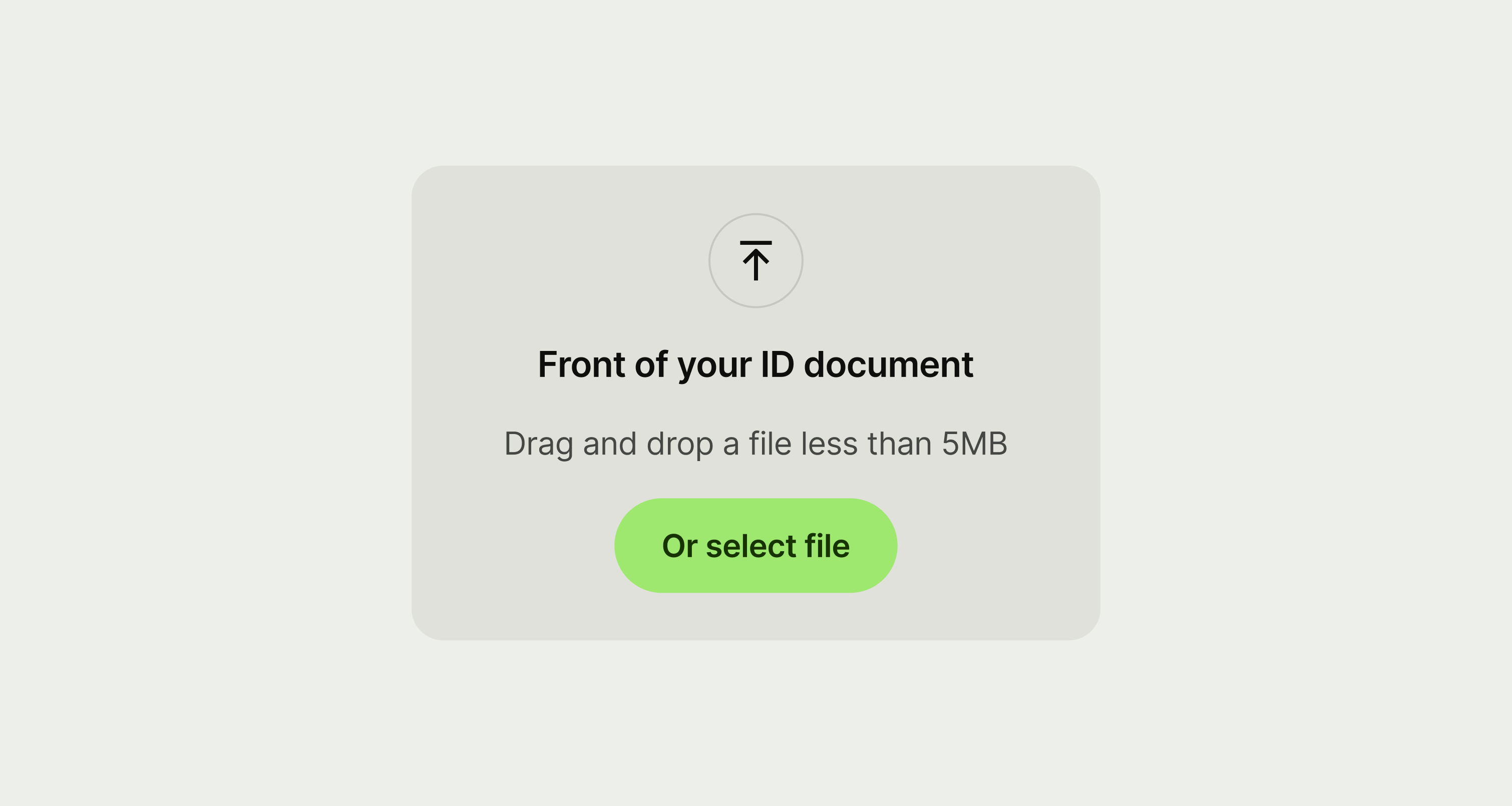 Upload component.