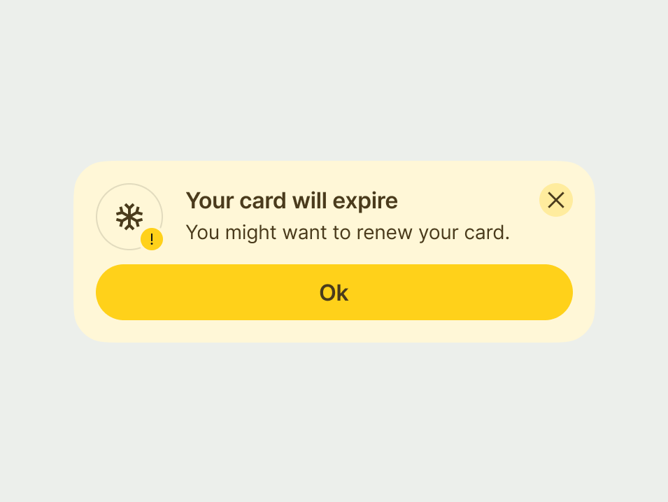 Warning action prompt