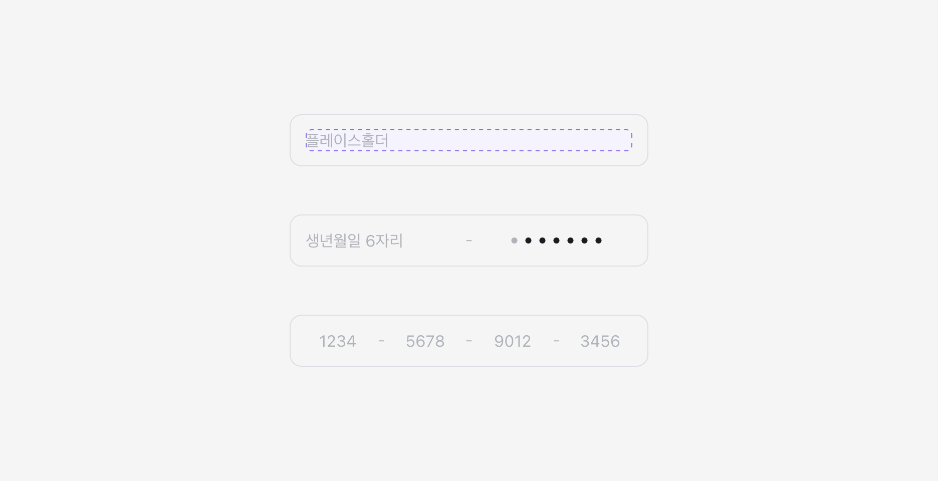 Text Input의 Custom Input 예시