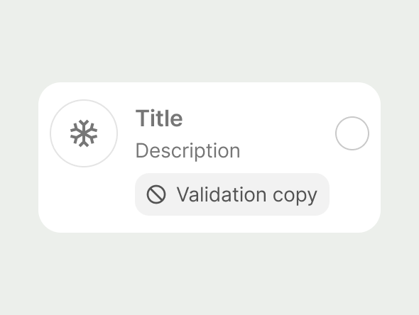Radio disabled list item