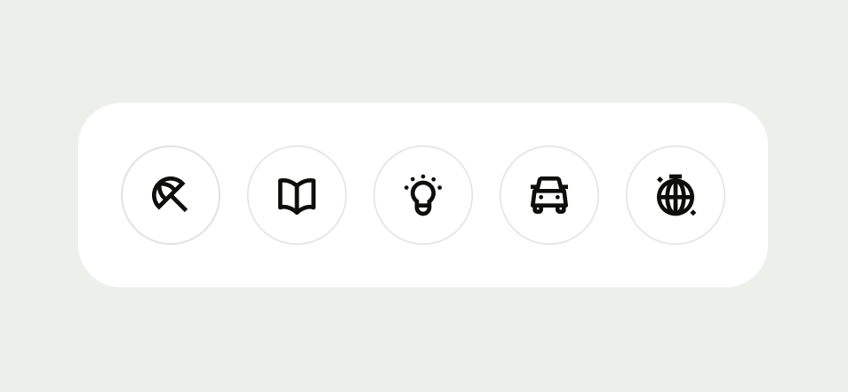 Avatars with different category icons