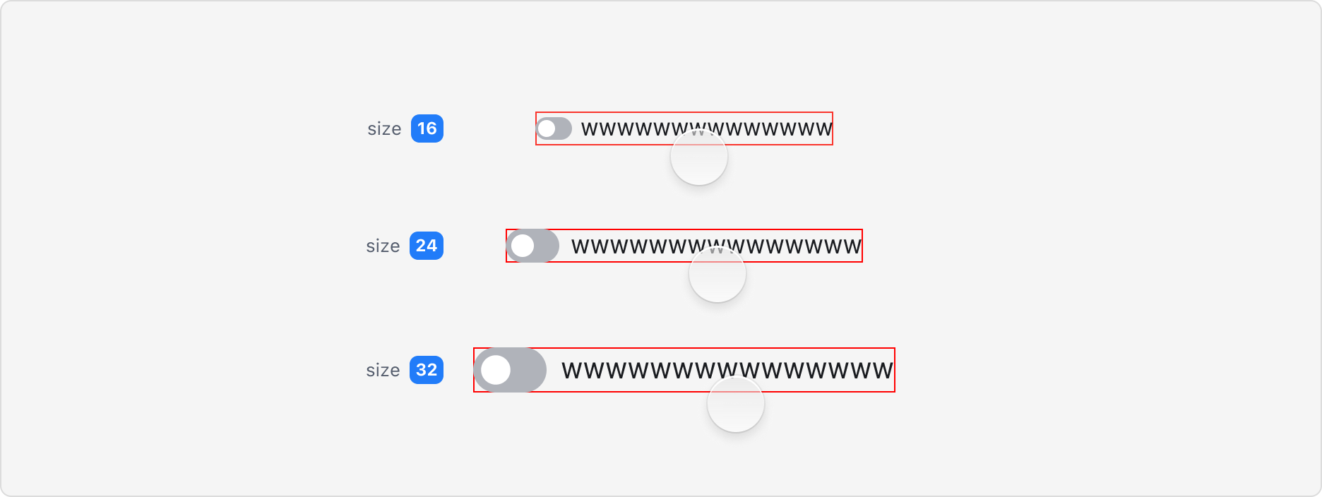 Switch의 Touch Target
