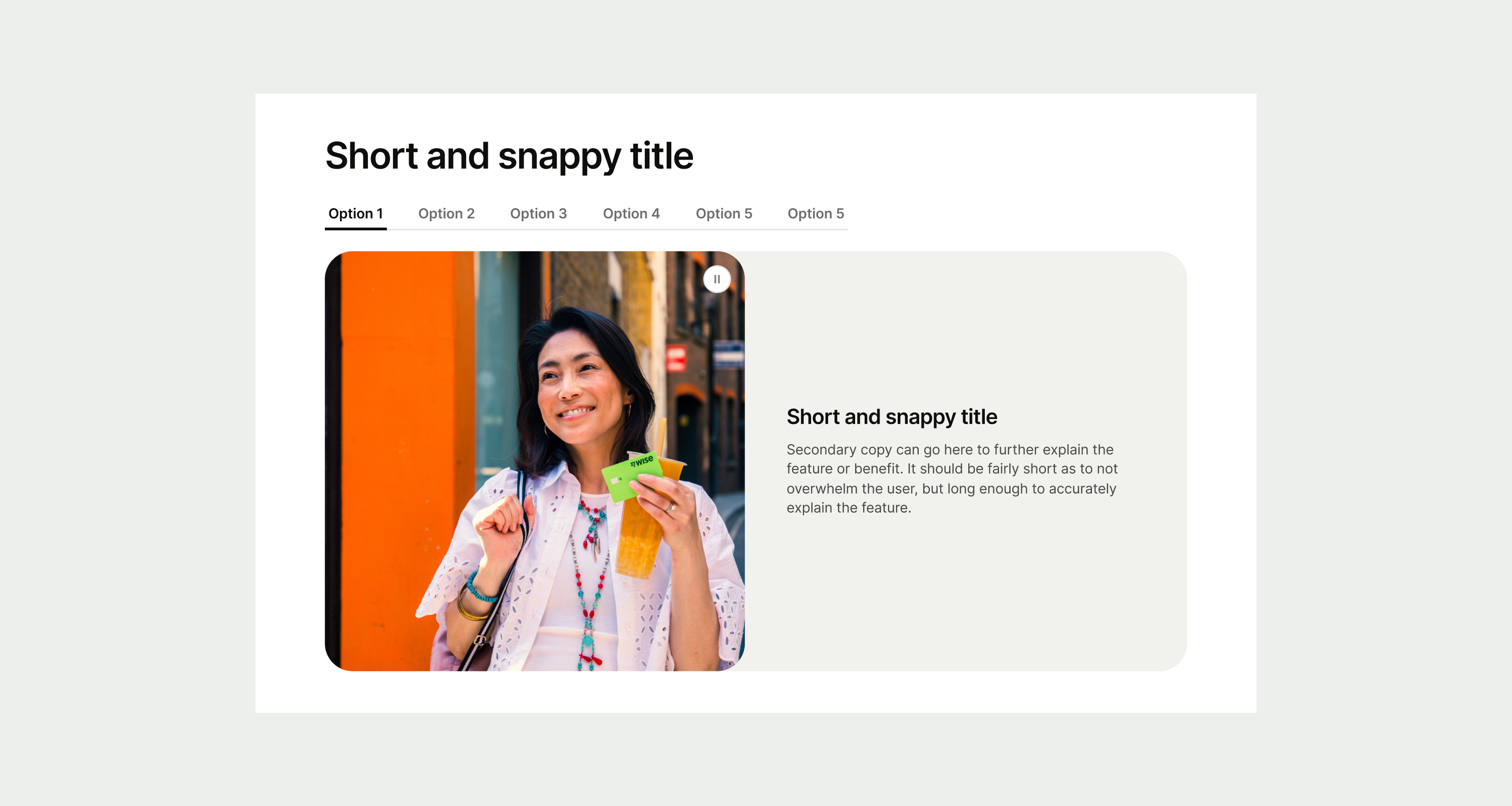 Tabs Feature pattern in another language