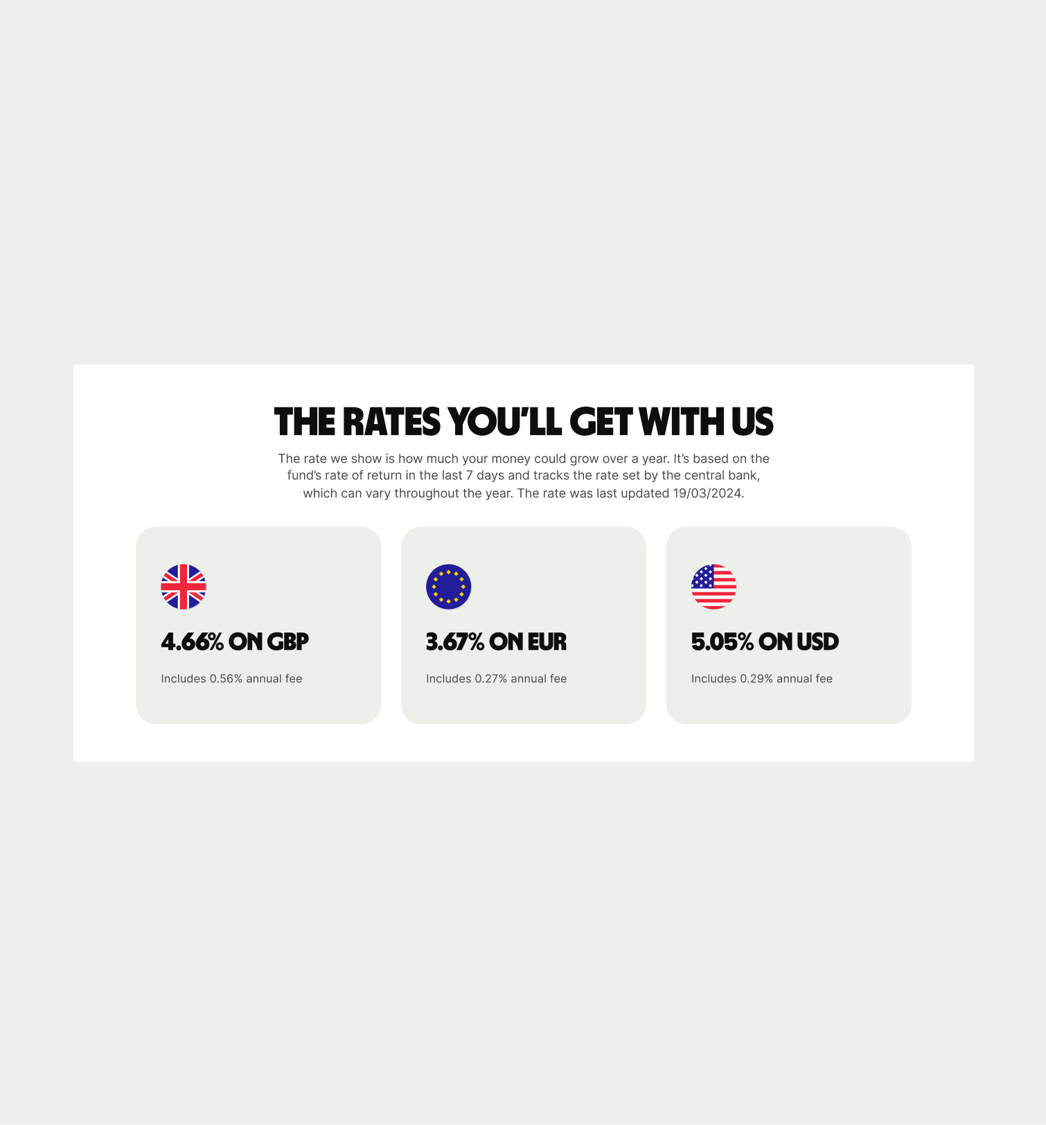 Card Cluster pattern on desktop