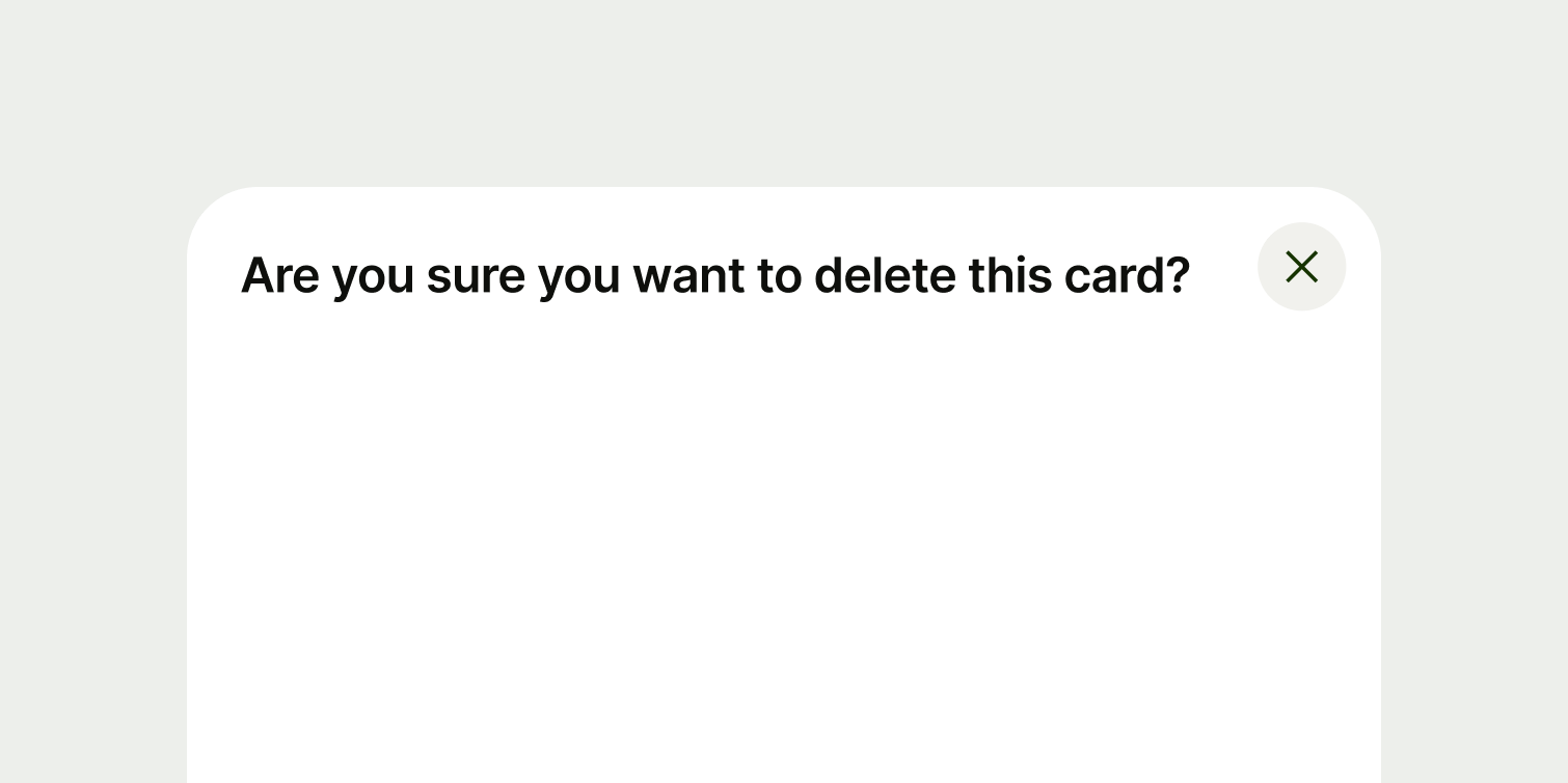 A modal with a long question as the title.