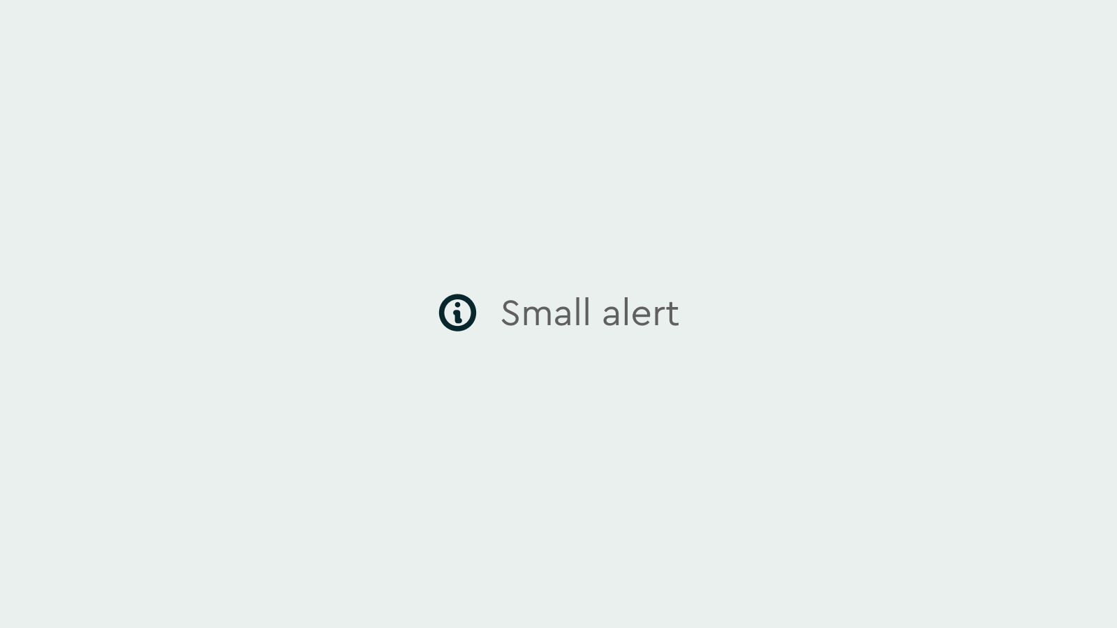 Small alert
