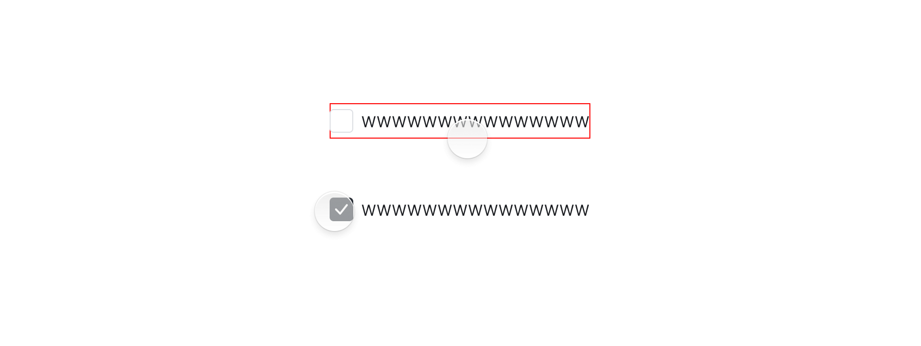 Checkbox의 Touch Target 영역 - Label 포함 영역