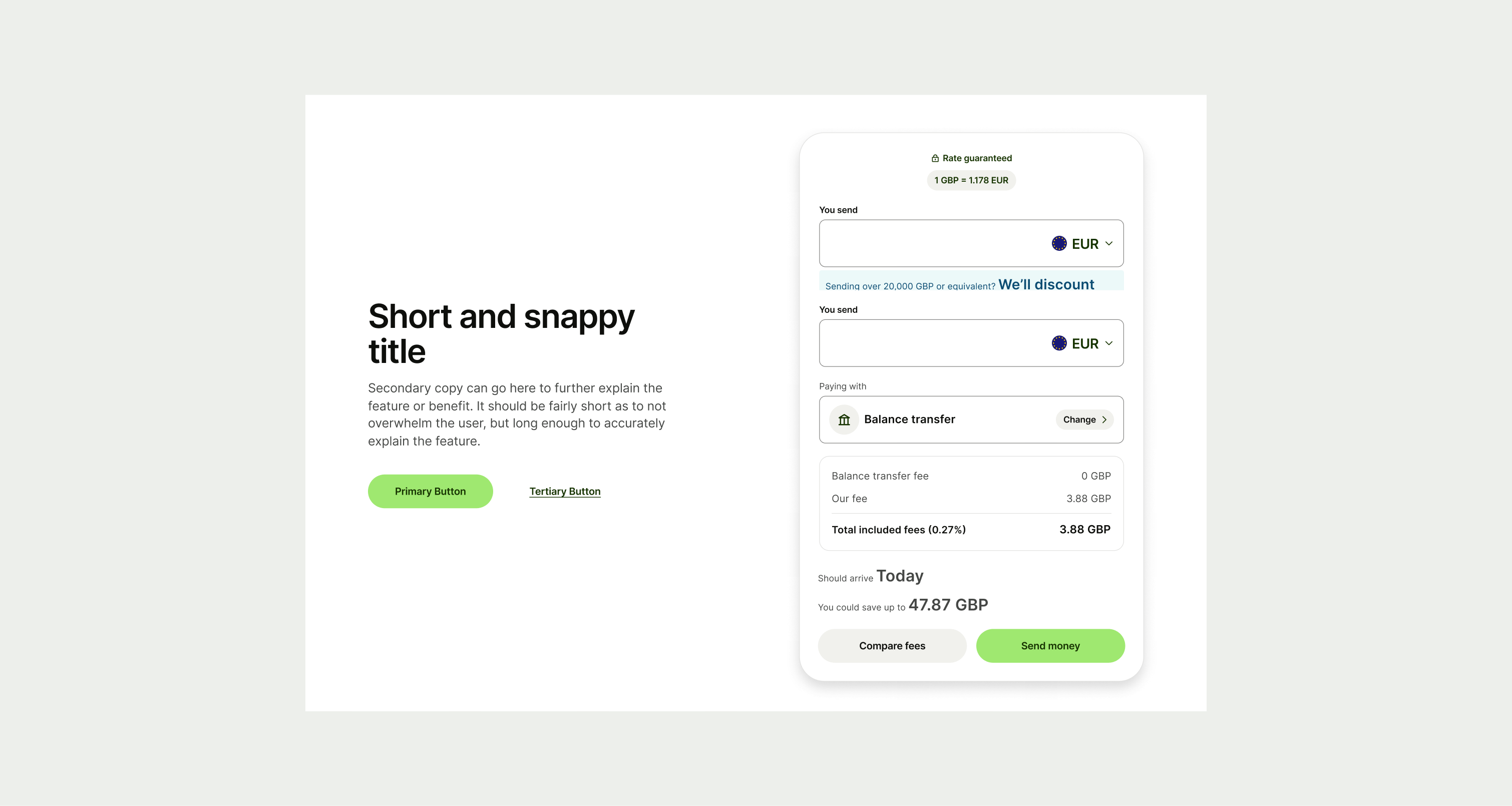 Feature Section Interactive pattern