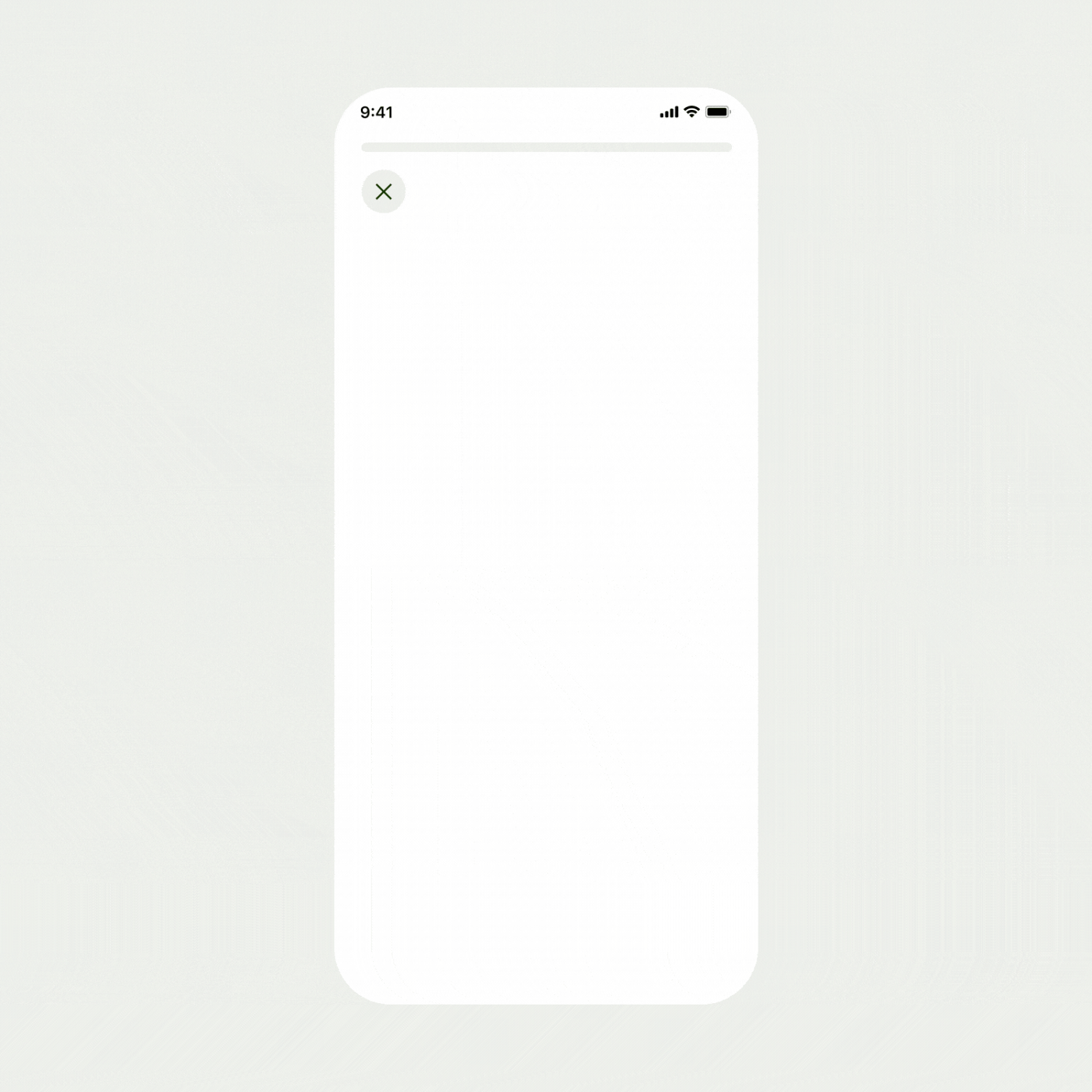 Three different types of reassuring messages cycle and loop indefinitely. 