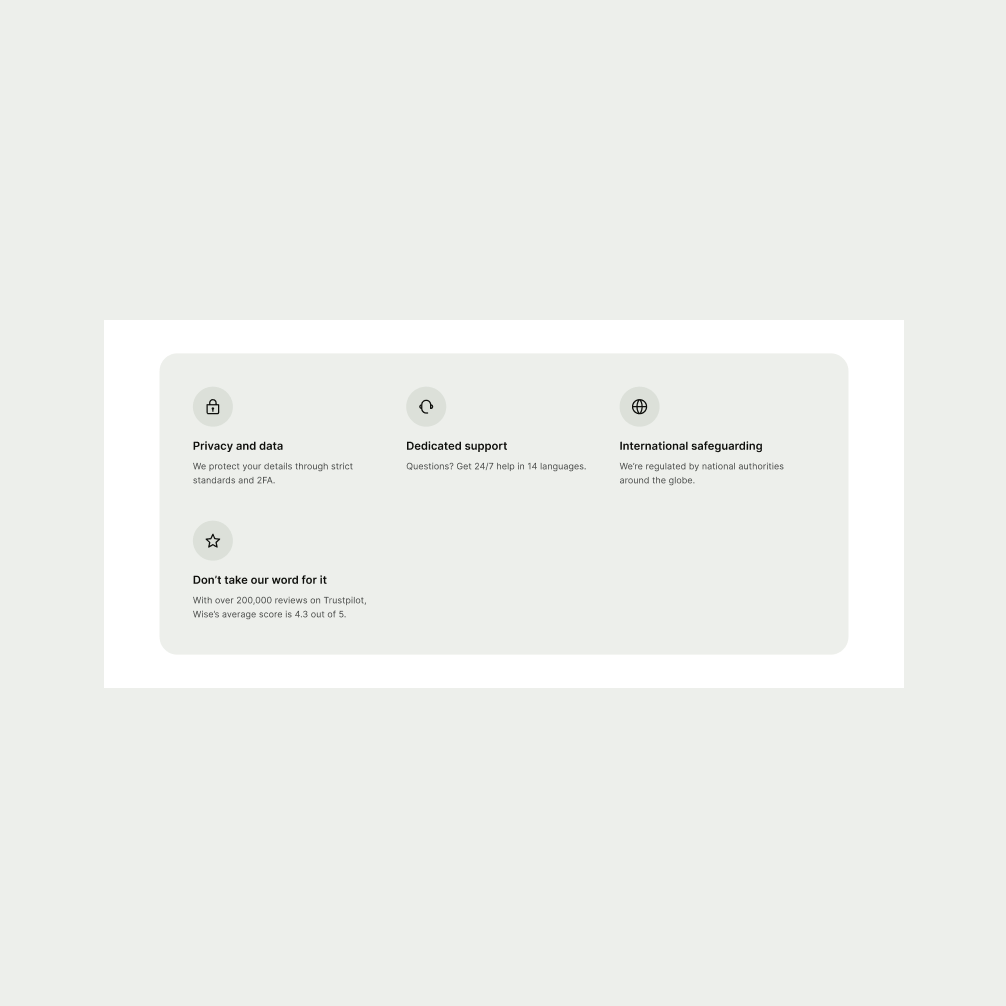 Icon List pattern in its middle state