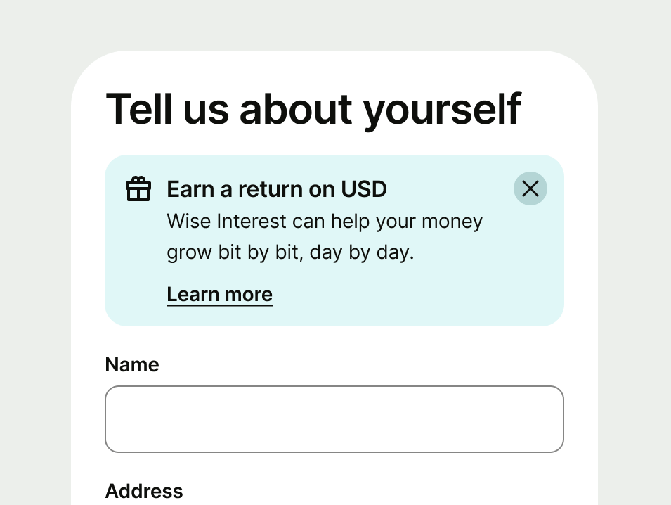 Proposition info prompt in a form