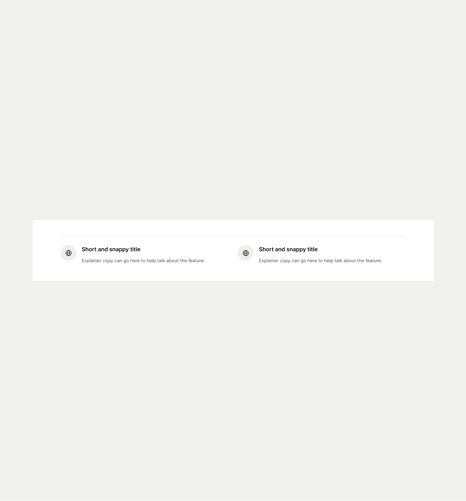Icon Divider pattern in its minimum state