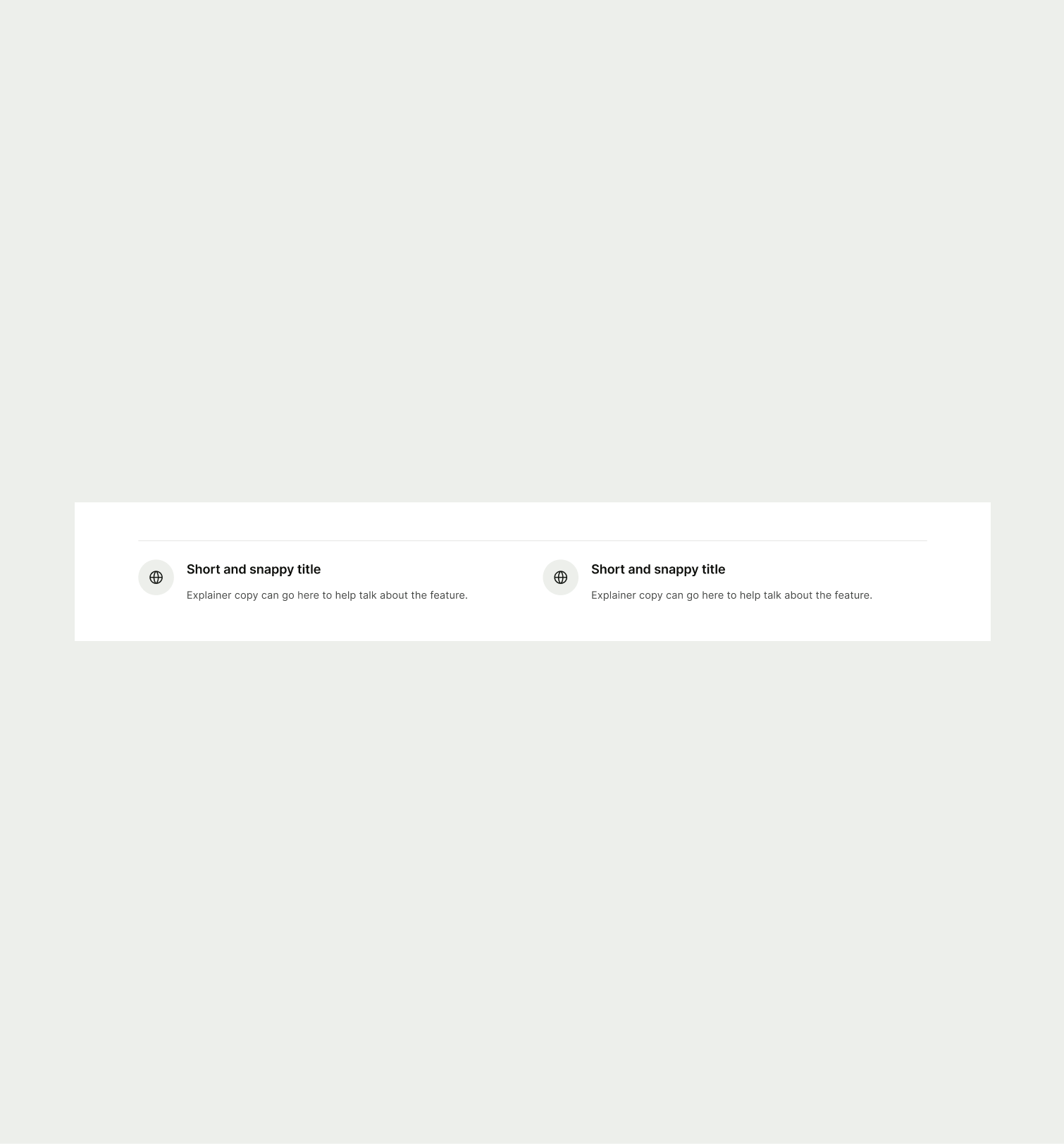 Icon Divider pattern in its minimum state