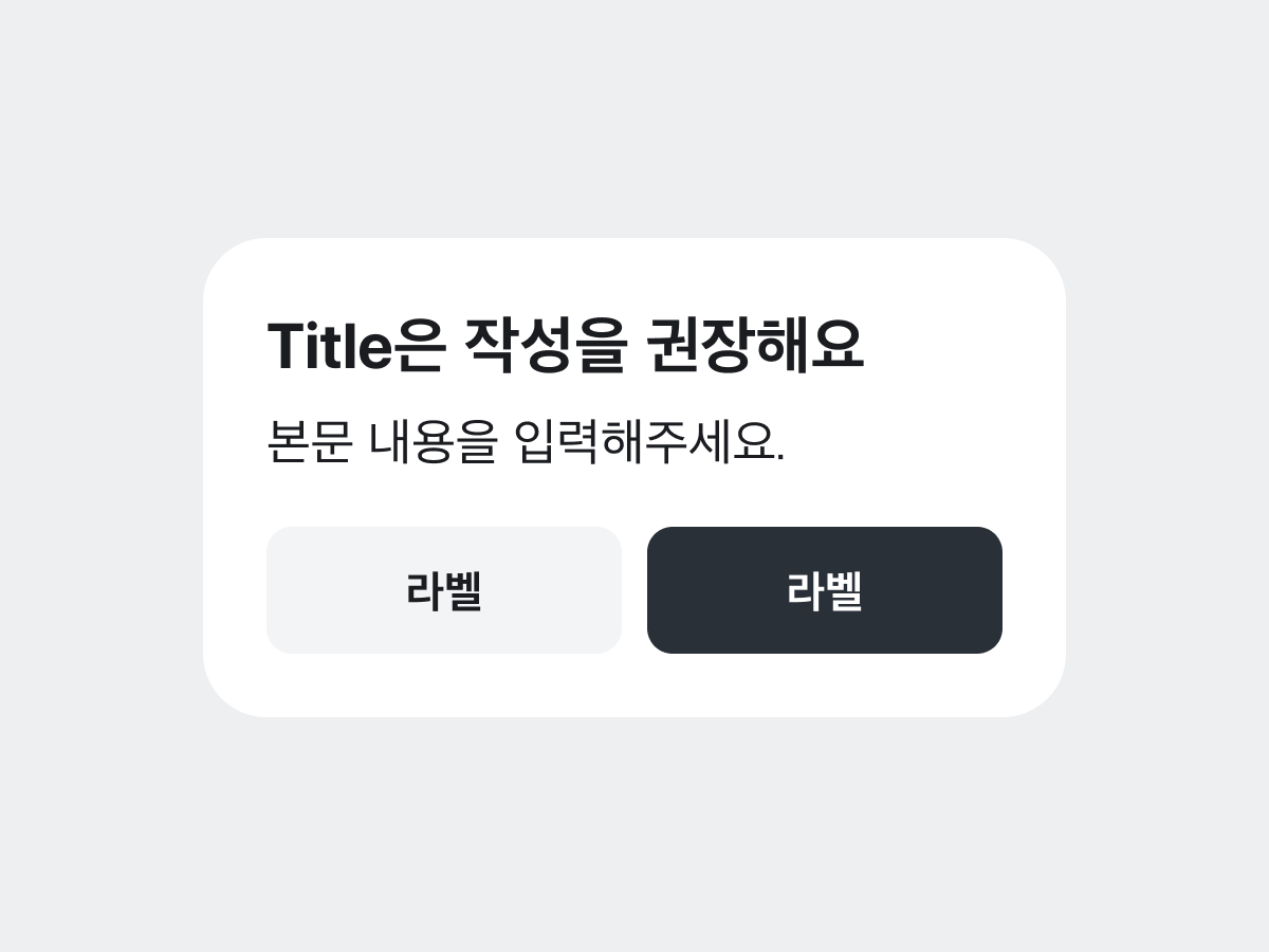 Alert Dialog anatomy