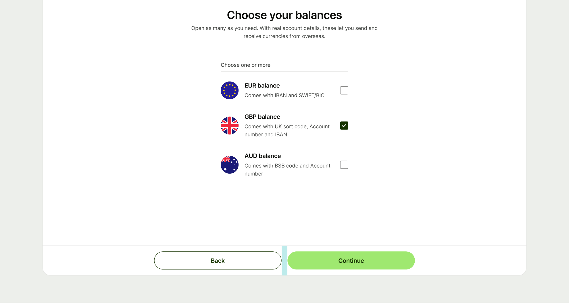 space between buttons