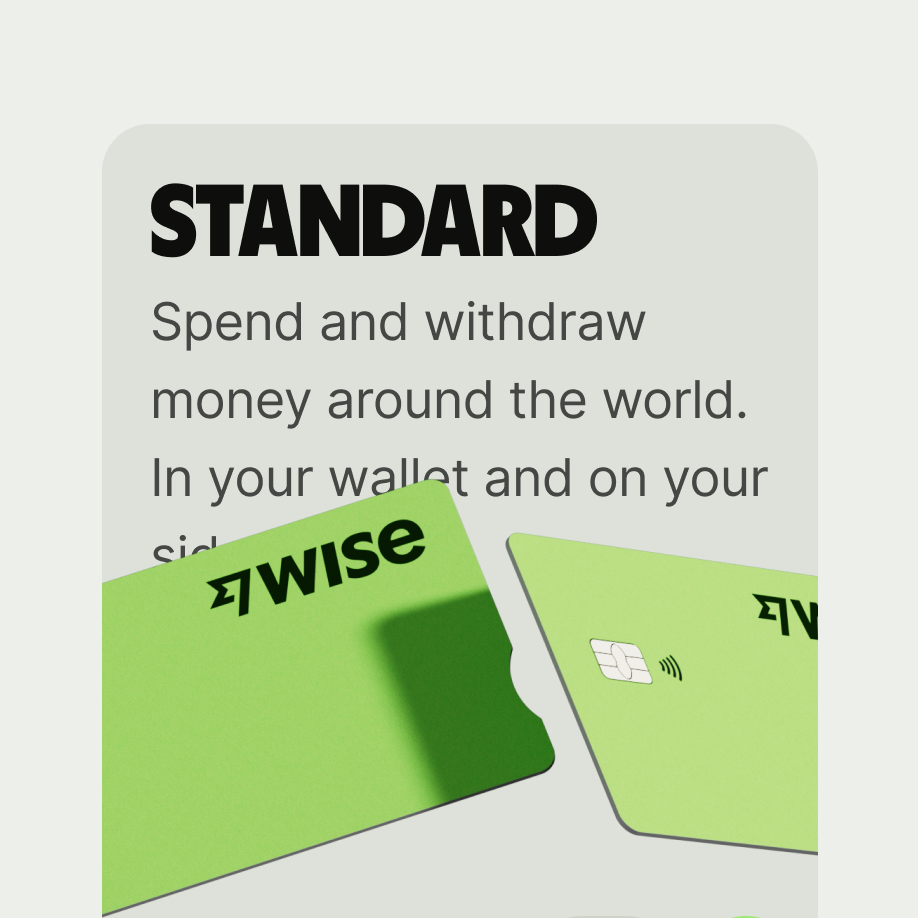 Card with image over text