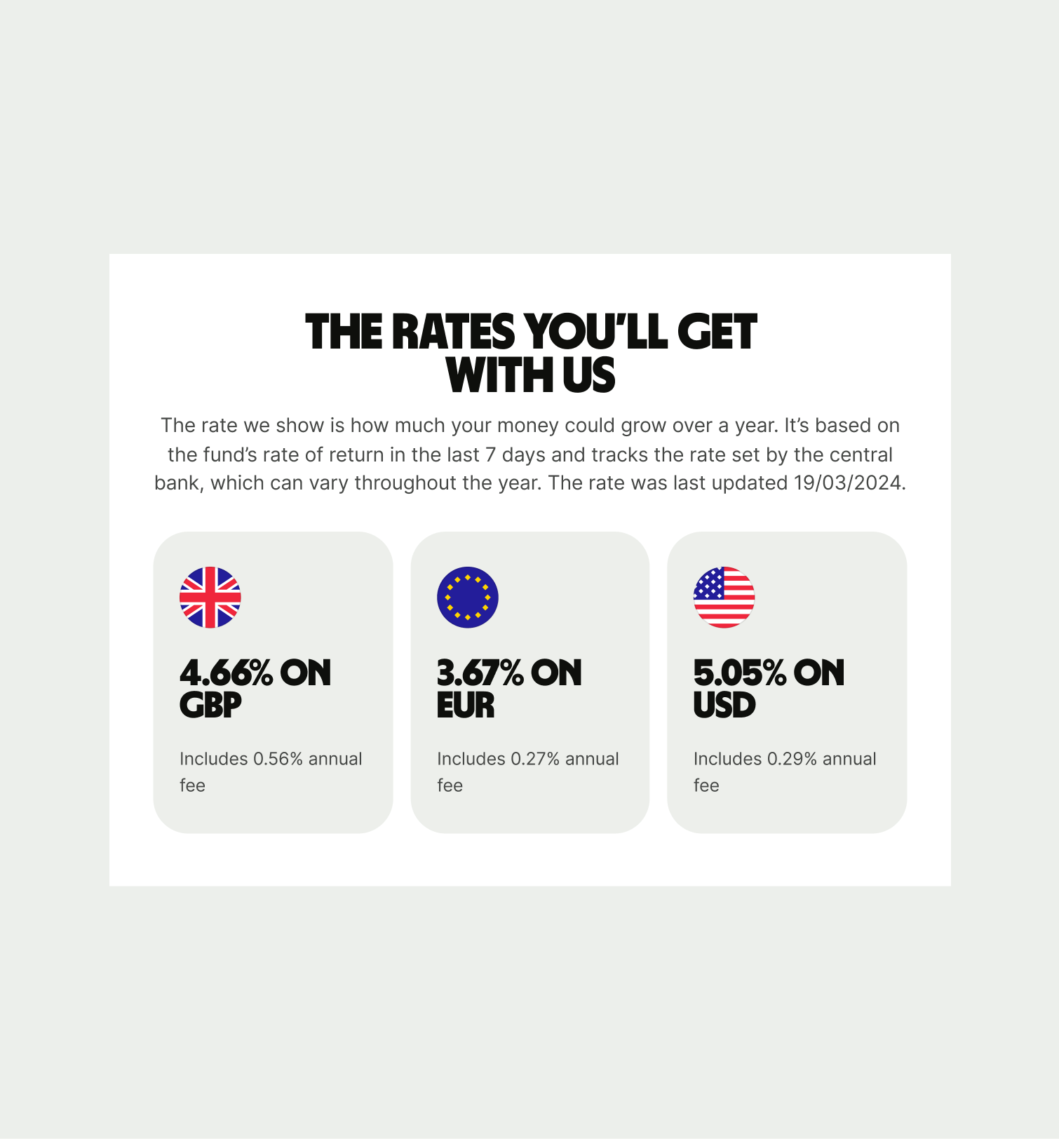 Card Cluster pattern on tablet