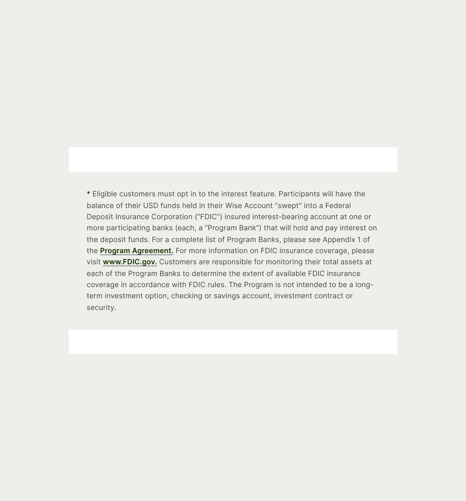 Text Disclaimer pattern on tablet