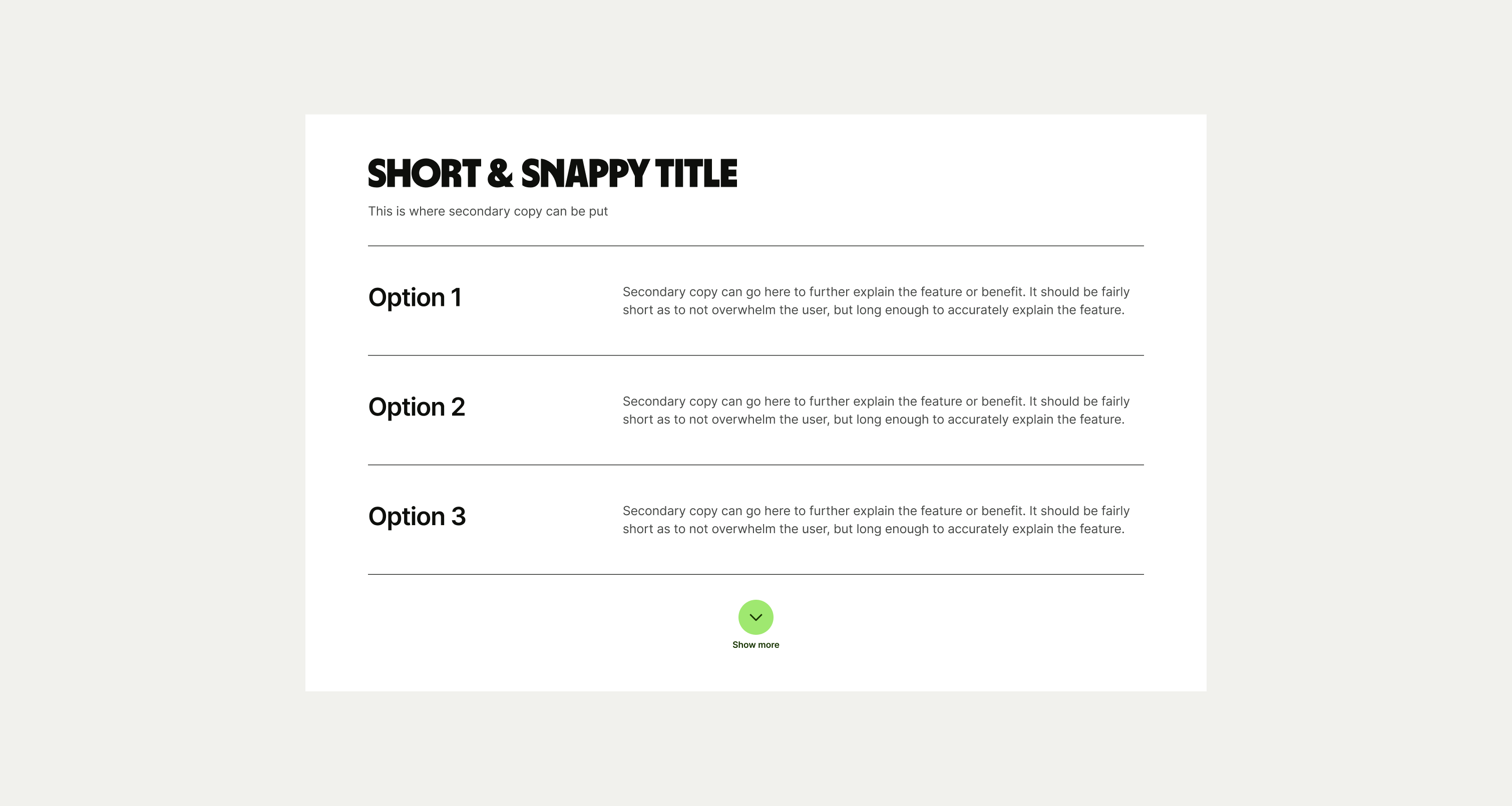 Text Stack pattern on desktop