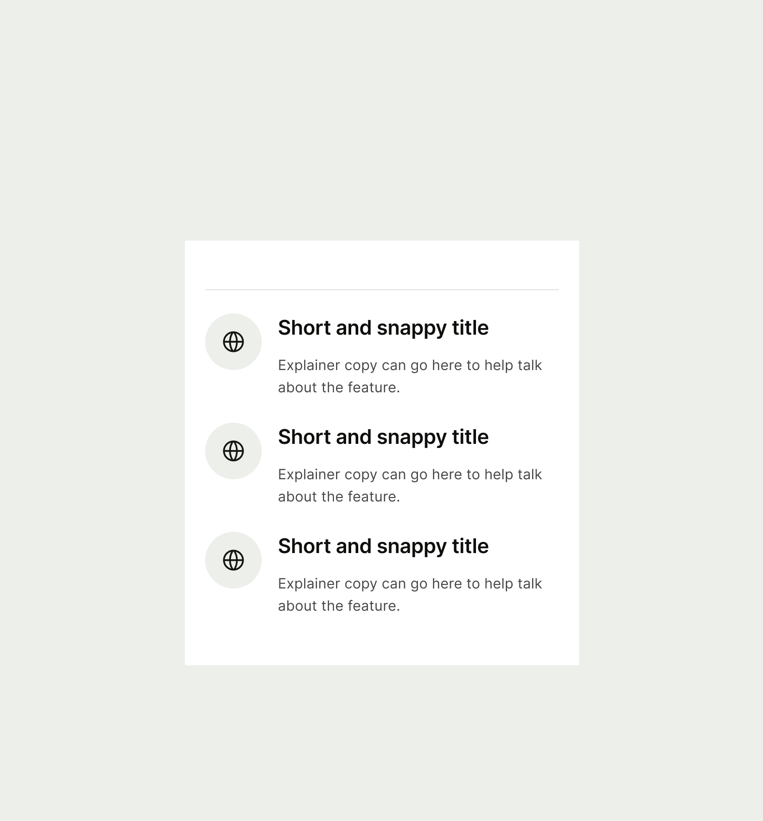 Icon Divider pattern on mobile
