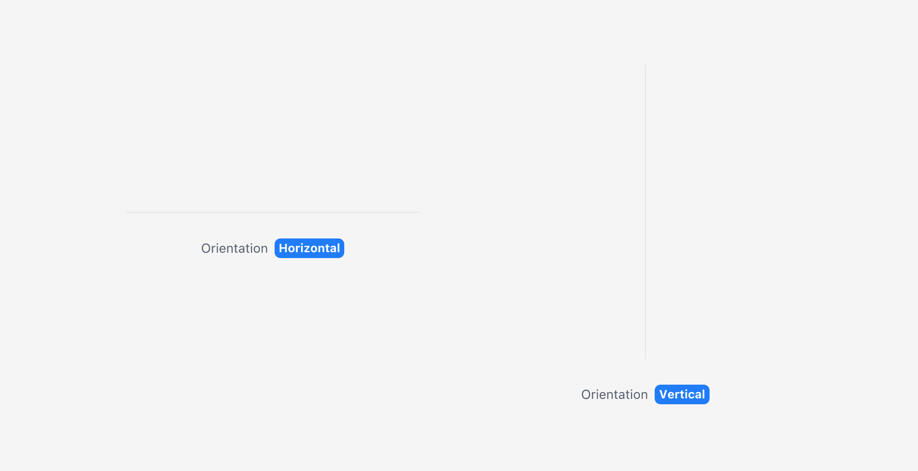 Divider의 Orientation Property - Horizontal, Vertical