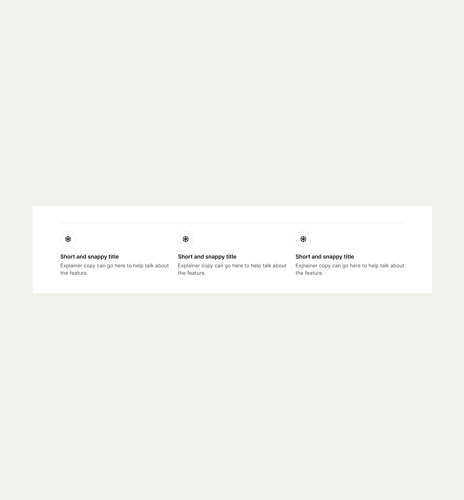 Icon Divider pattern in its maximum state