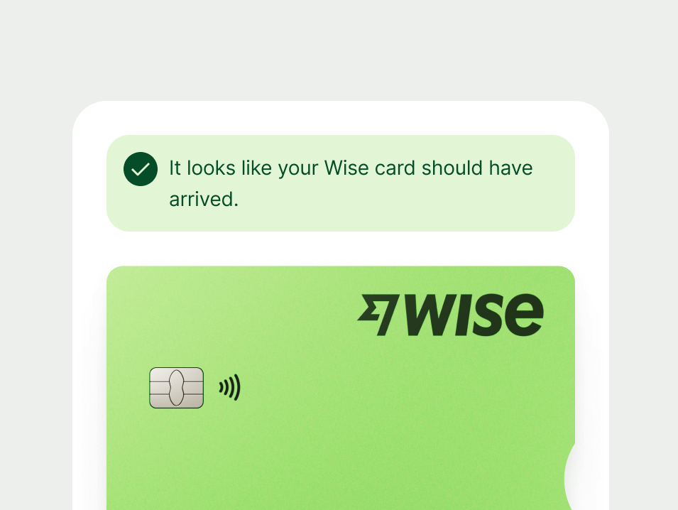 Success info prompt within in a card section.