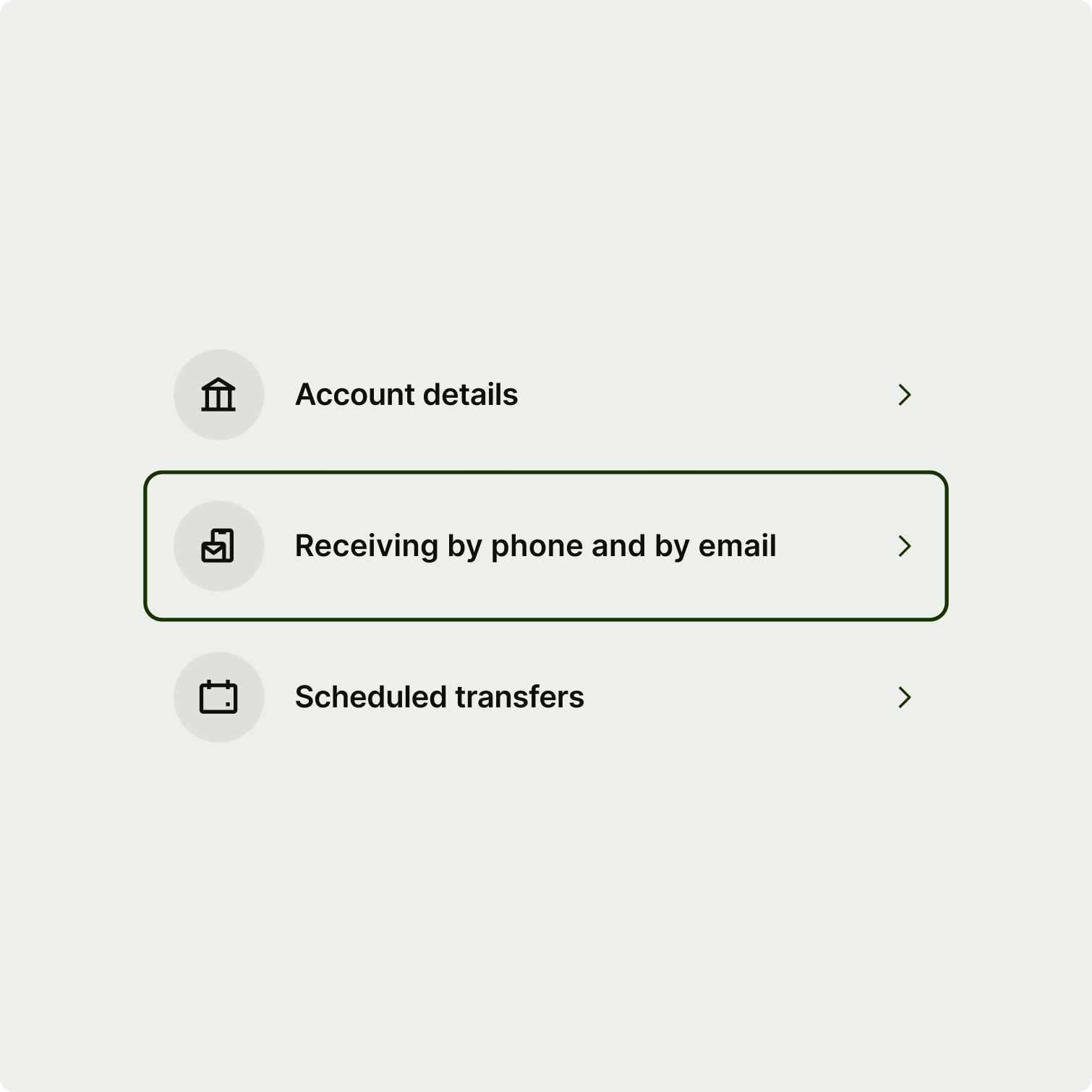 A comparison of navigation options: regular vs focused.