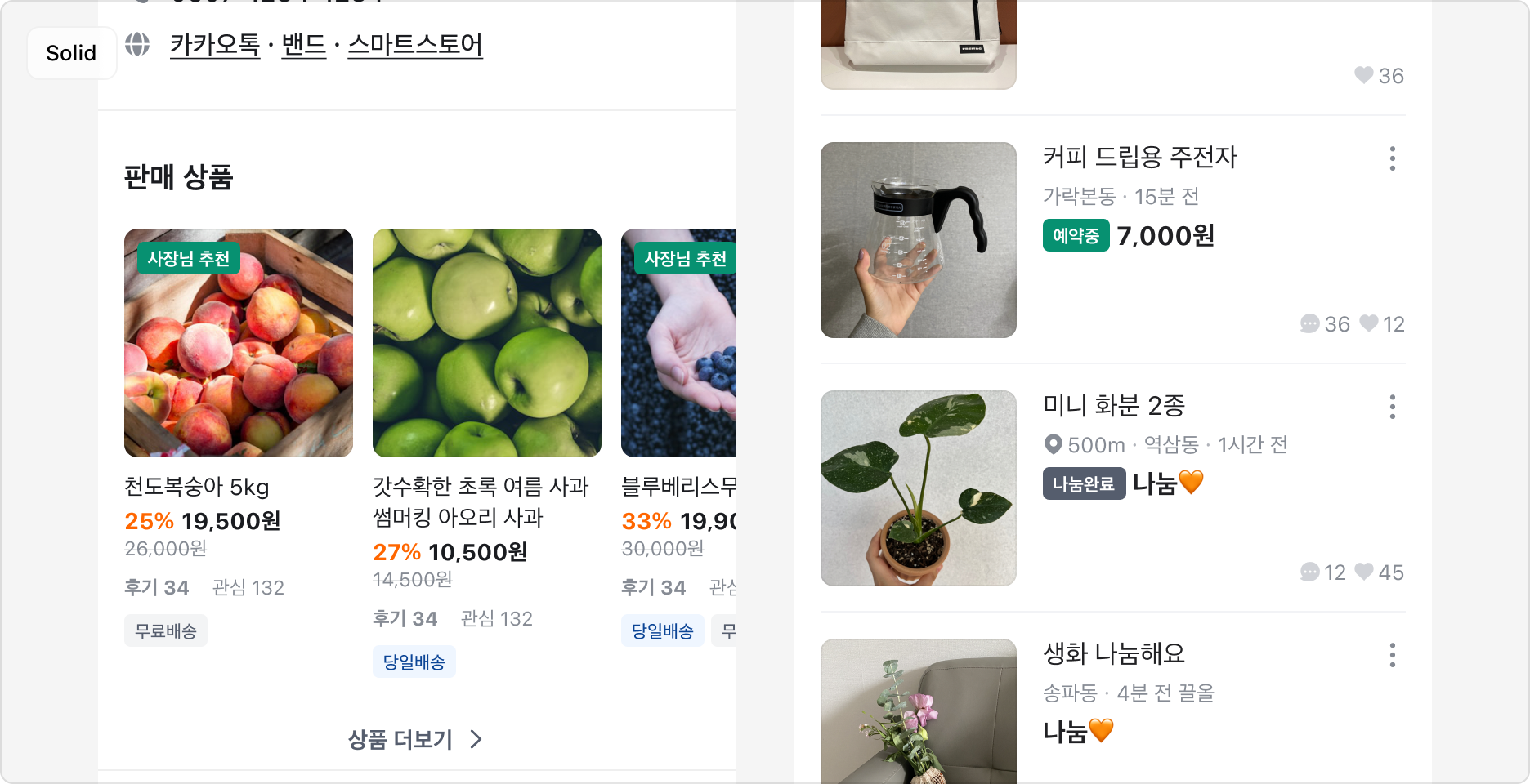 Badge의 스타일별 사용 예시 - Solid