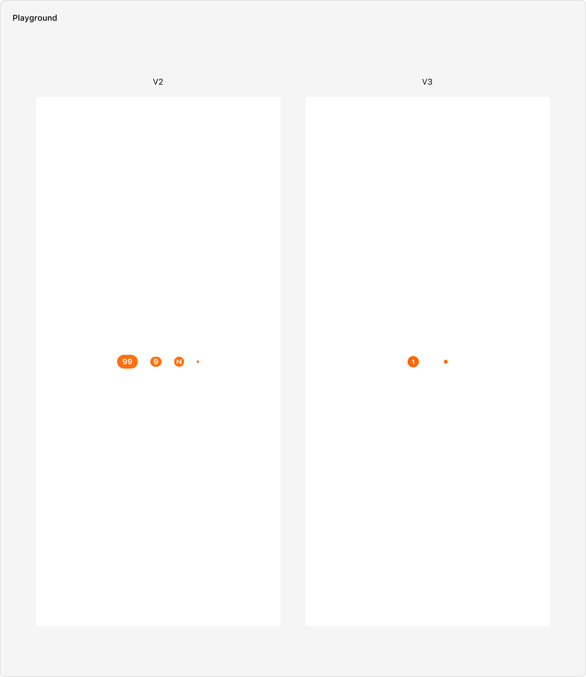 Notification Badge V2와 V3 비교