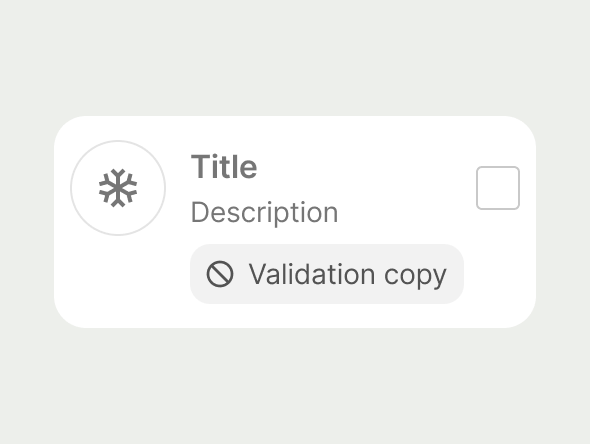 disabled checkbox list item
