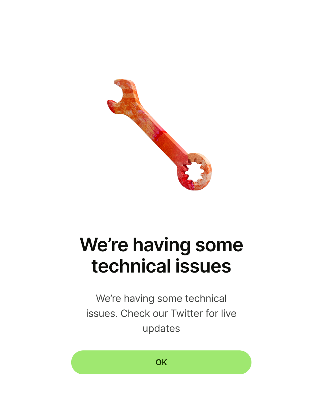 An error screen.