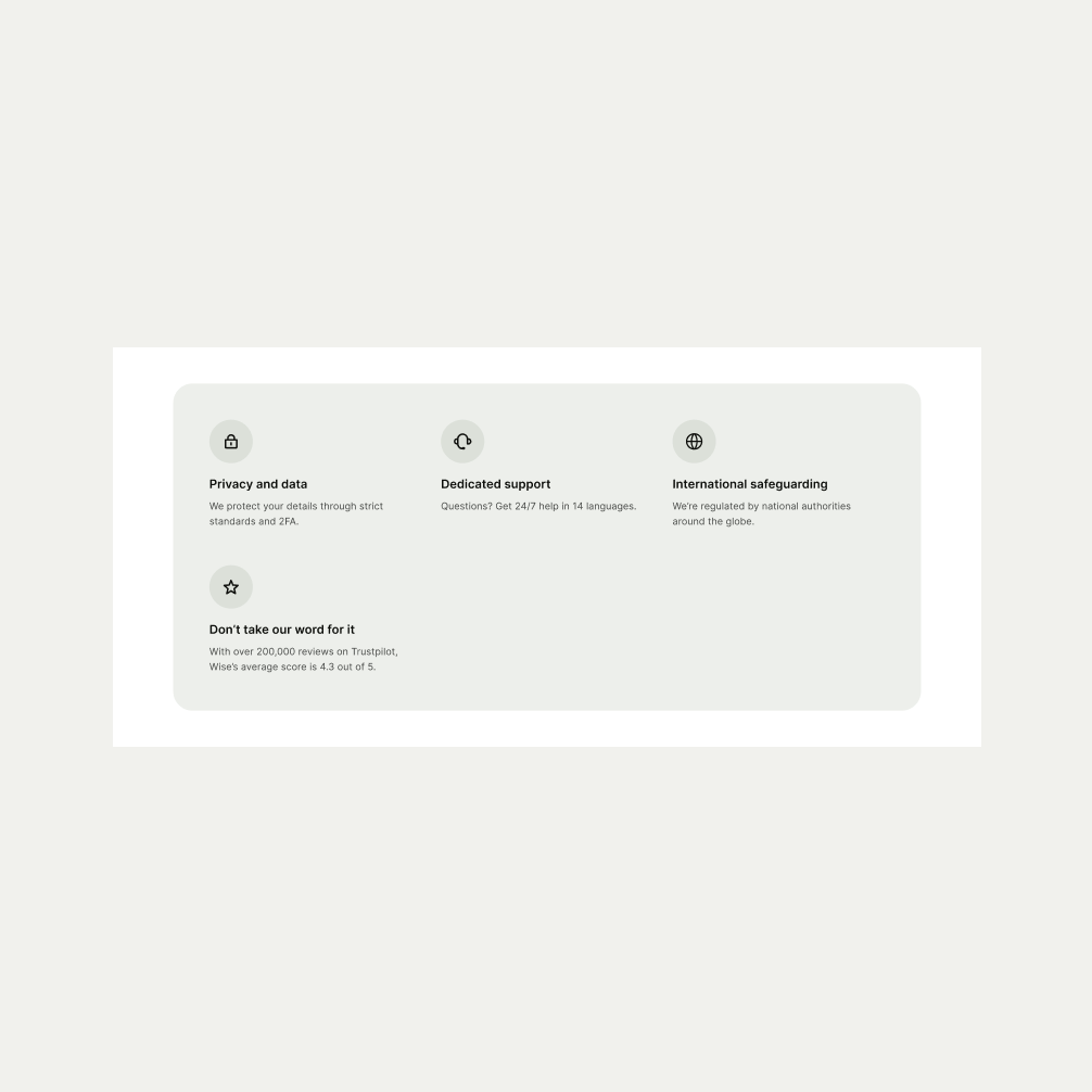 Icon List pattern in its middle state