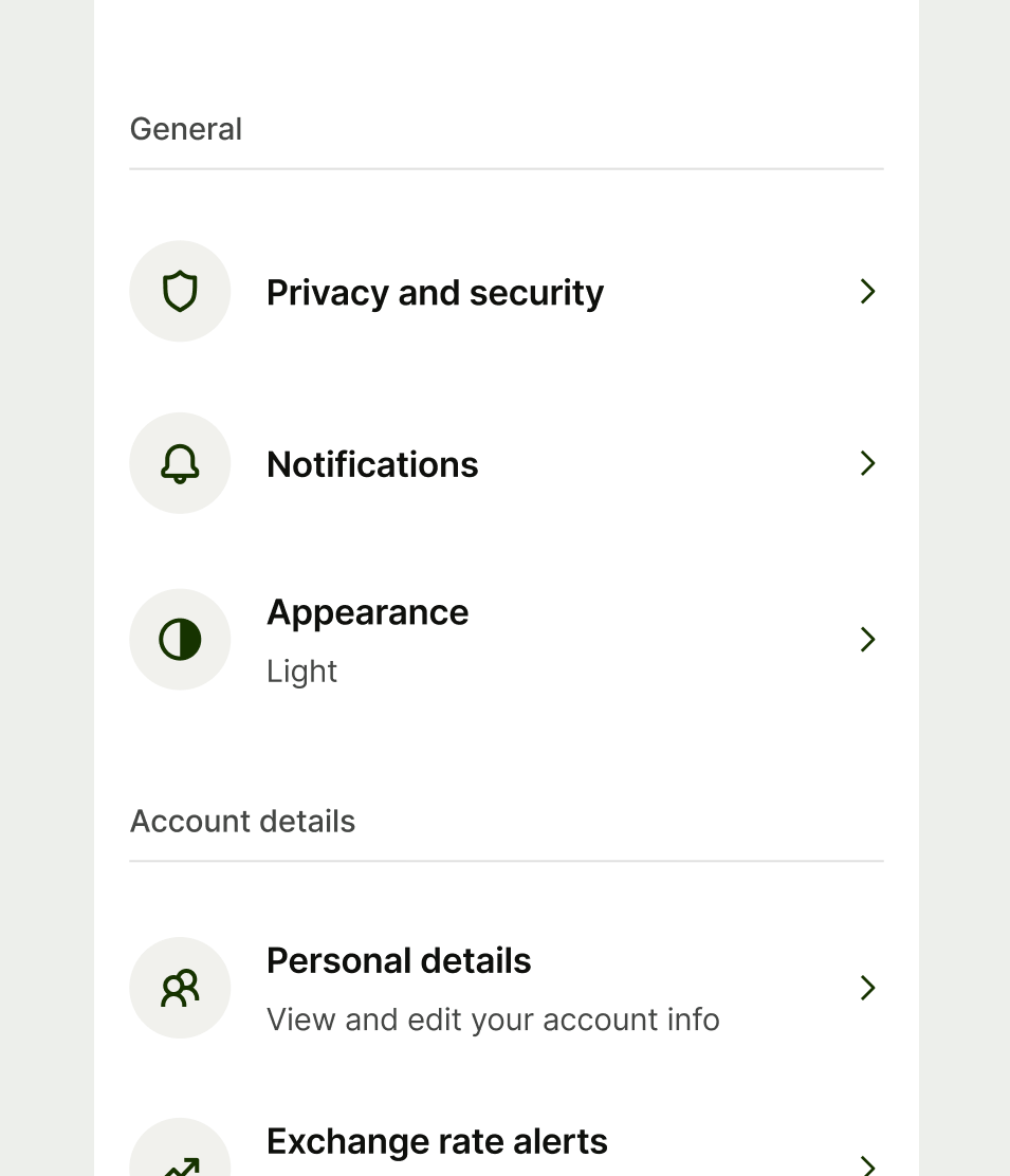 Interactive avatar on list item