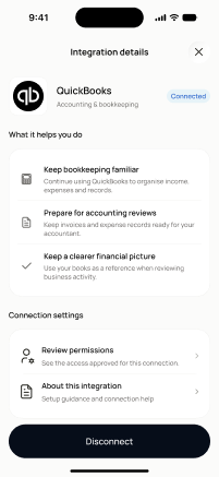 QuickBooks integration