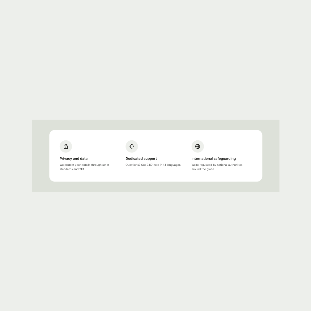 Icon List pattern in Neutral theme