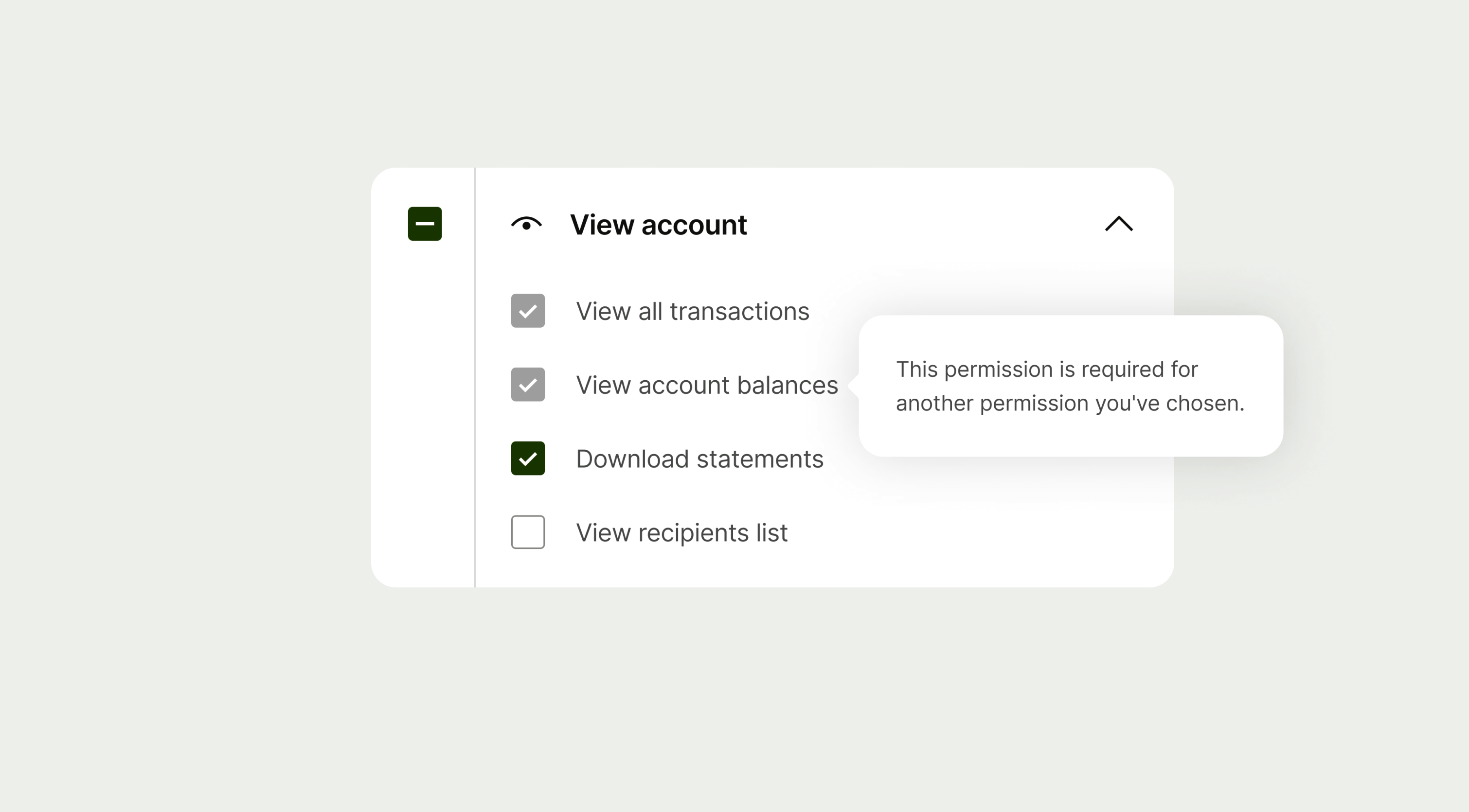 Permissions dependencies