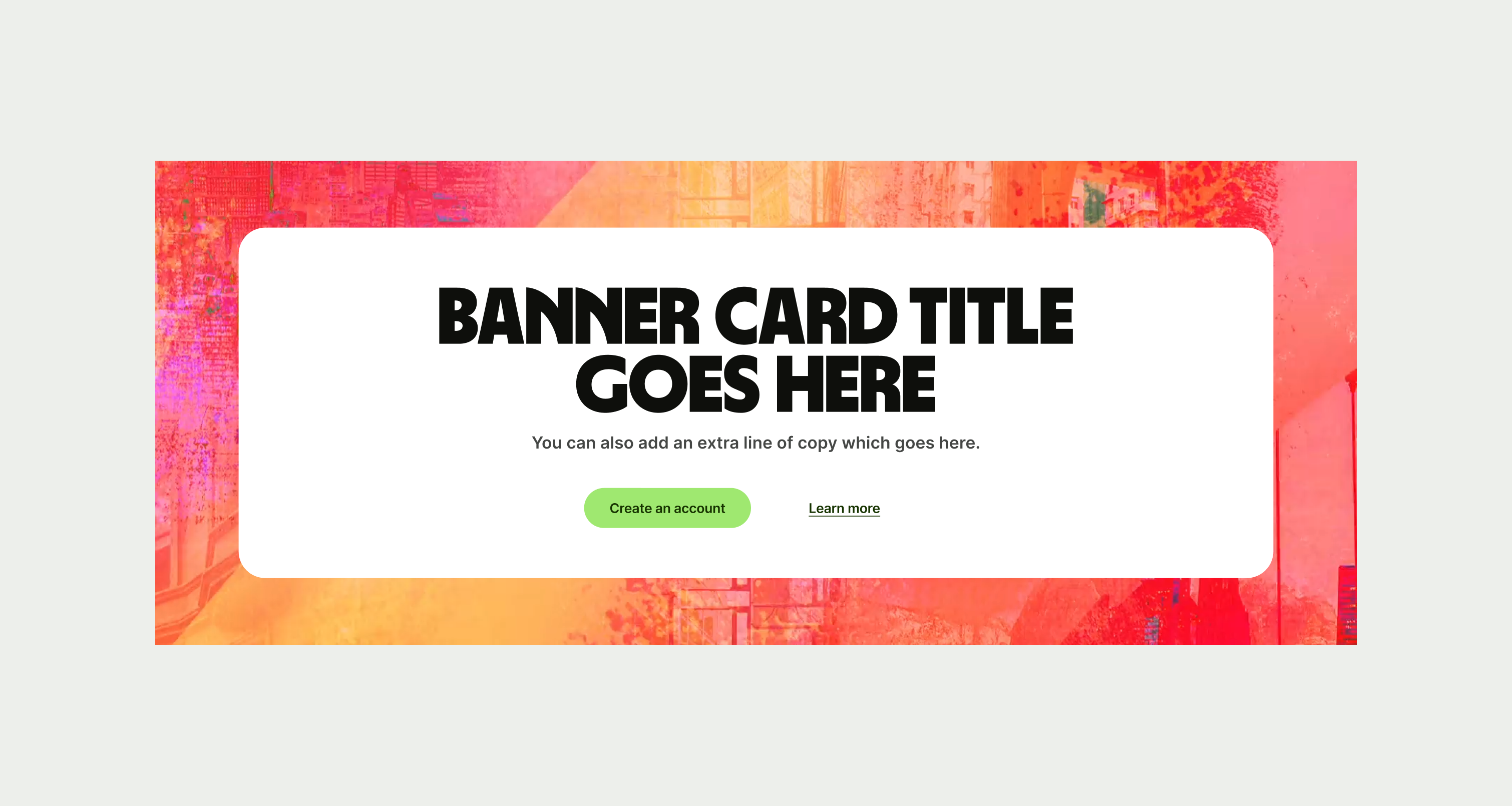 Banner Card pattern on desktop