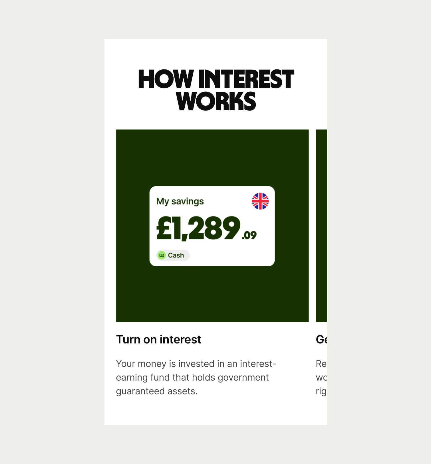 Card Cluster Image pattern on mobile