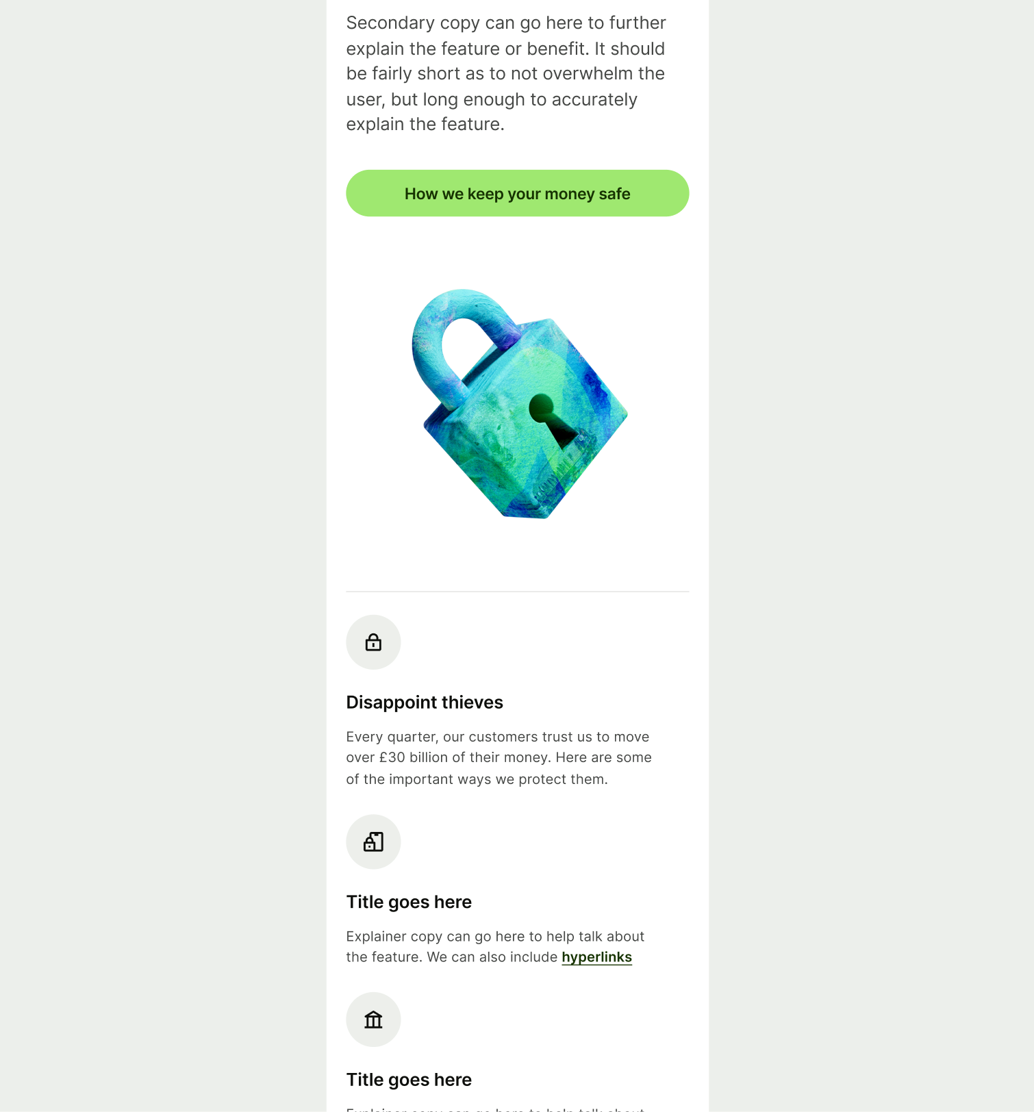 Highlight Trust pattern on mobile