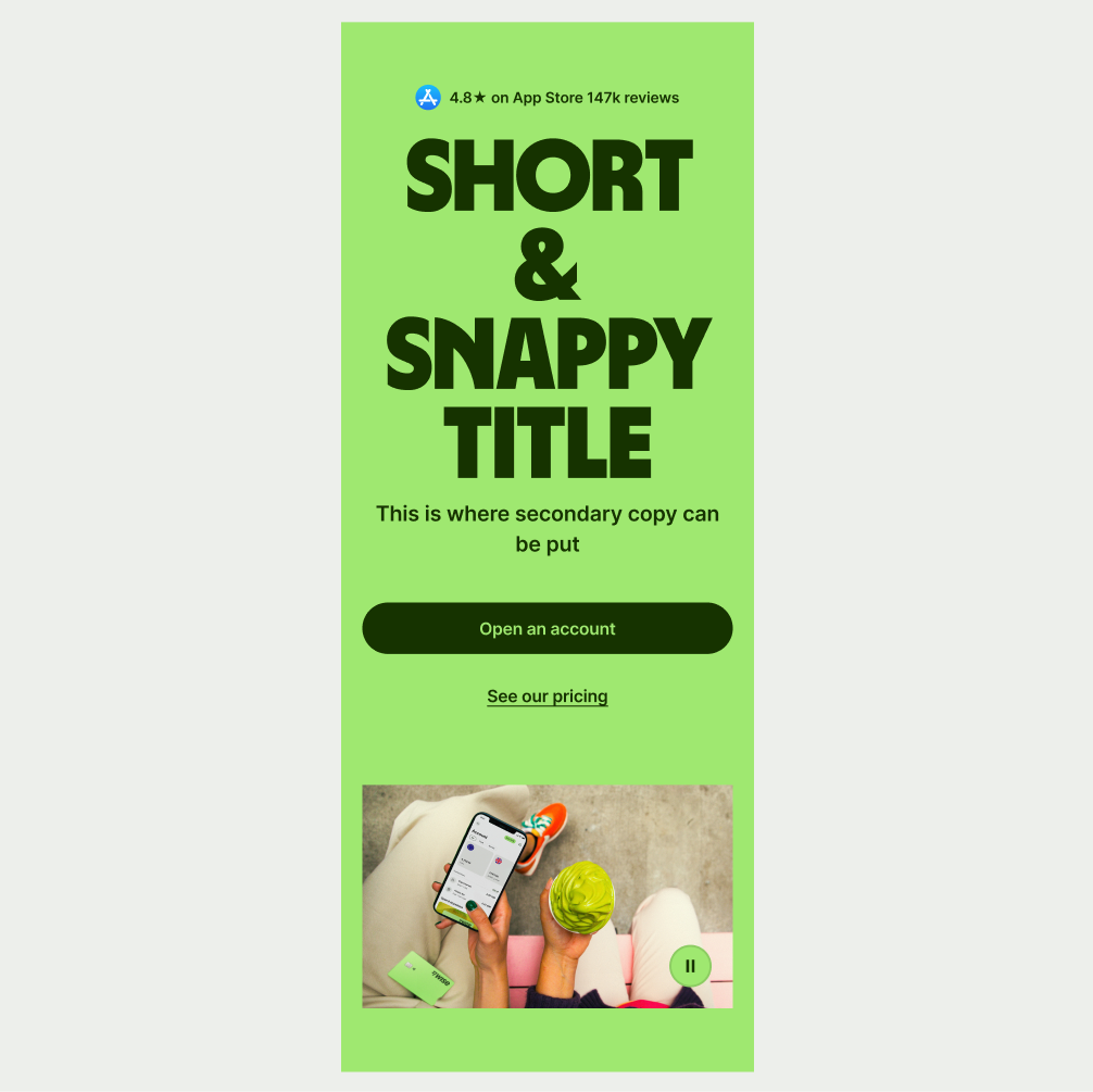 Heron Large pattern in Bright Green theme