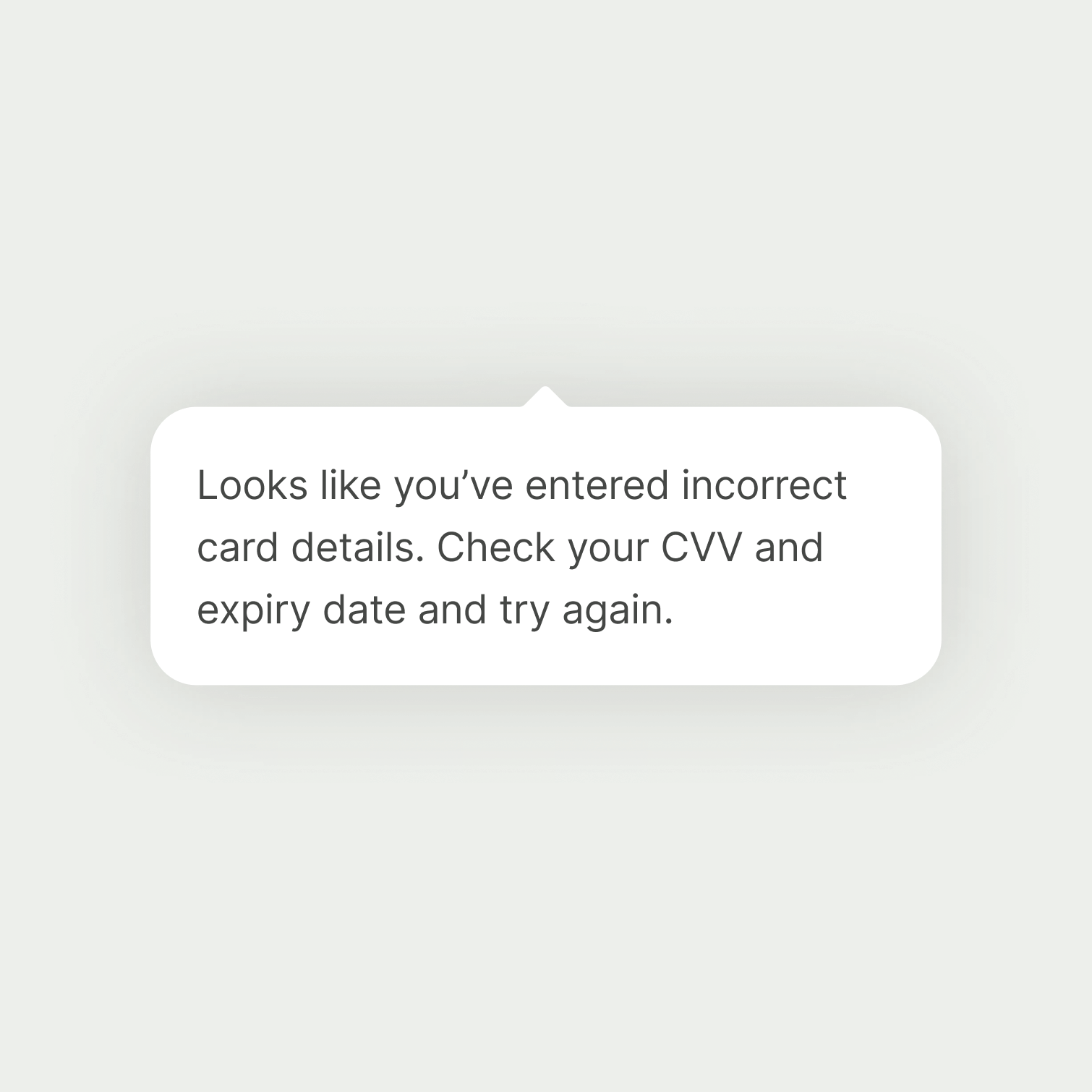 A popover that contains crucial information for the user.