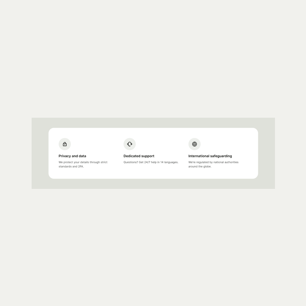 Icon List pattern in Neutral theme